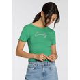 melrose shirt met korte mouwen in modieus kort model - nieuwe collectie groen