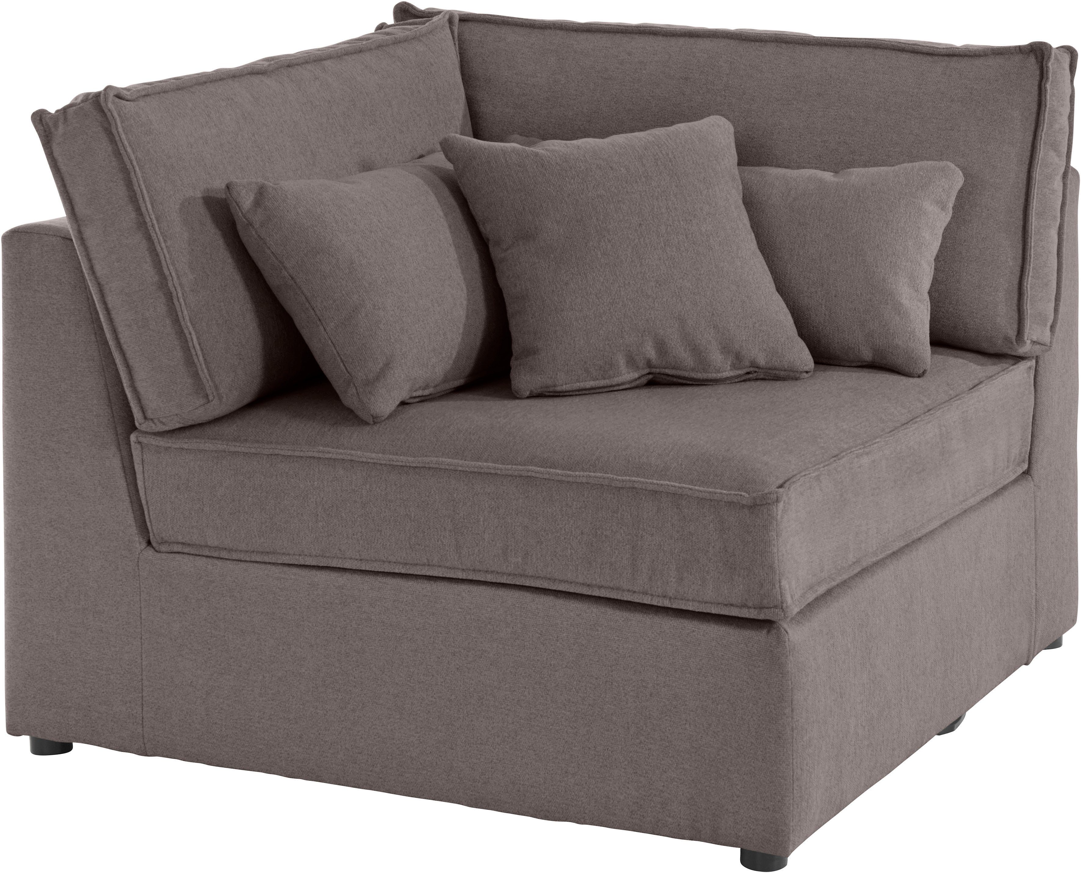 RAUM.ID Bank-hoekelement Florid Deel van een modulaire bank , stevig zitcomfort, ook in cord