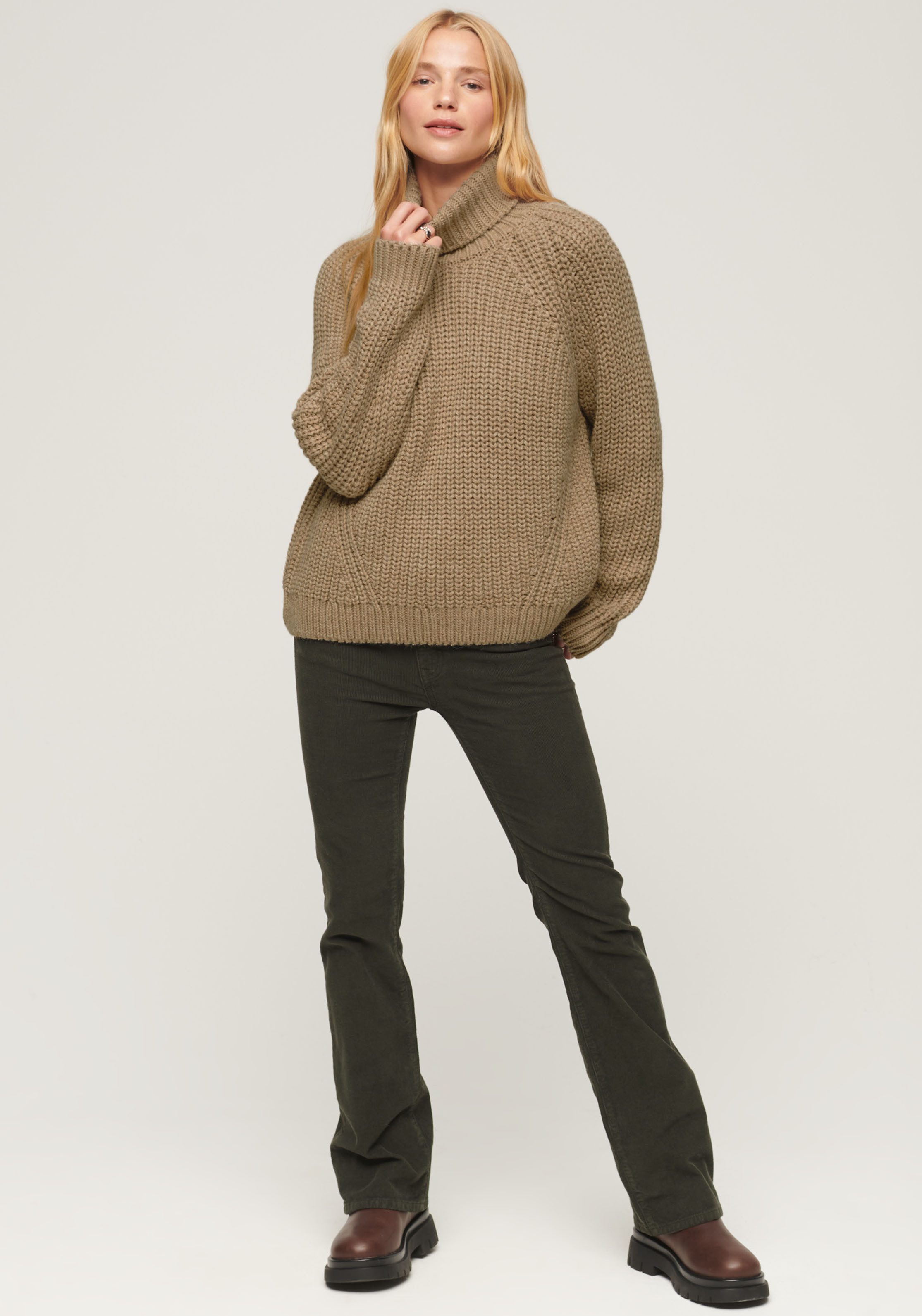 Superdry Gebreide trui Slouchy Stitch Roll Neck Knit