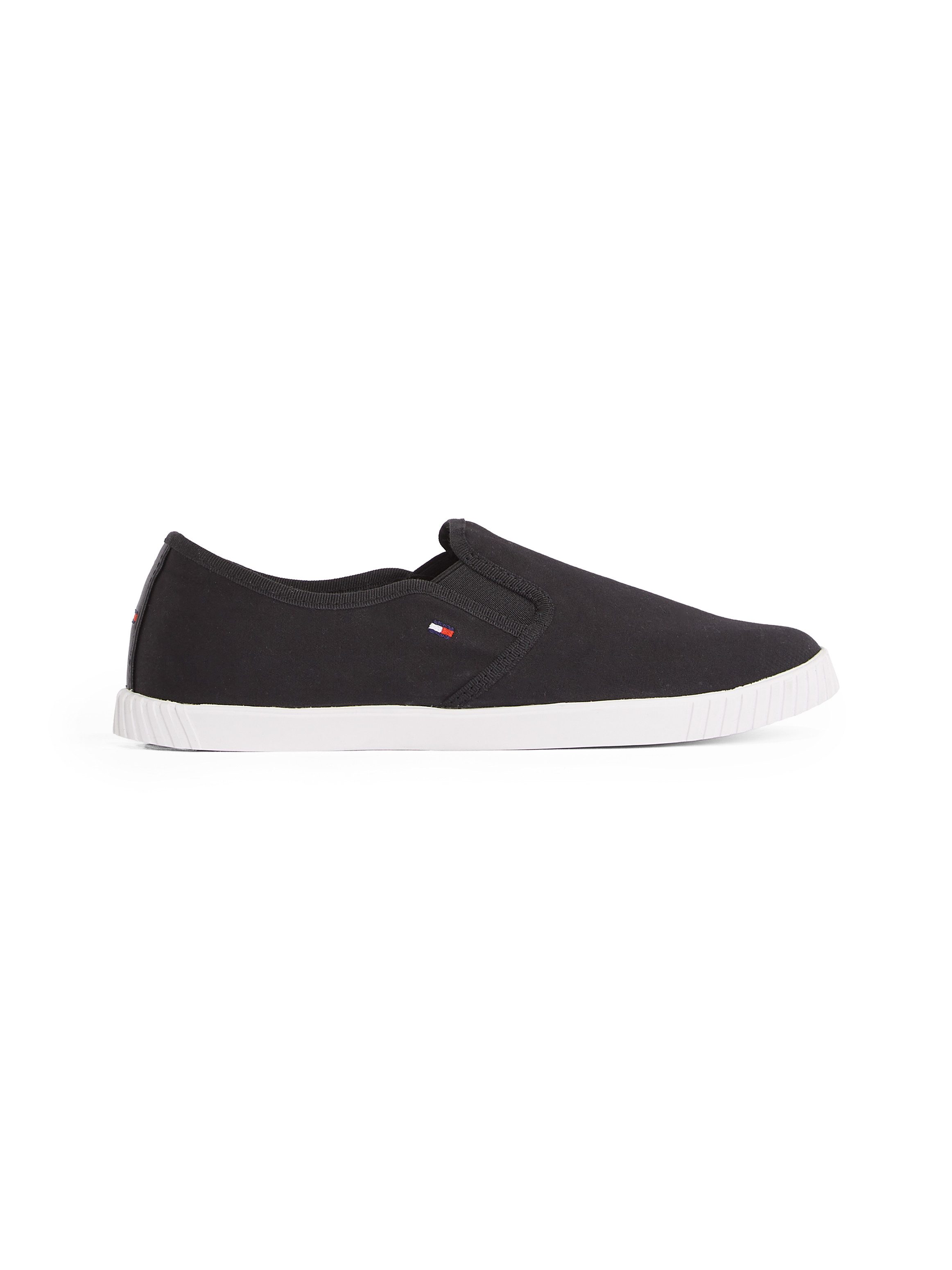 Tommy Hilfiger Slip-on sneakers CANVAS SLIP-ON SNEAKER , vrijetijdsschoen, instapschoen, slipper, lage schoen, vlaggenborduring