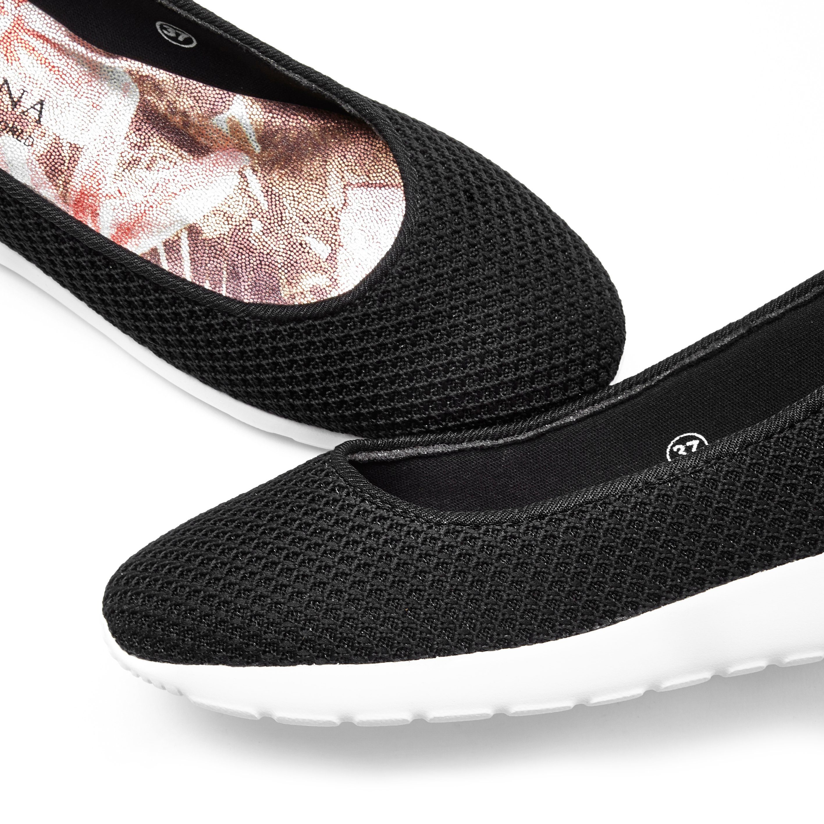Lascana Ballerina's Vrijetijdsschoen, slipper, lage schoen, sneaker slip-in, lichte mesh-look