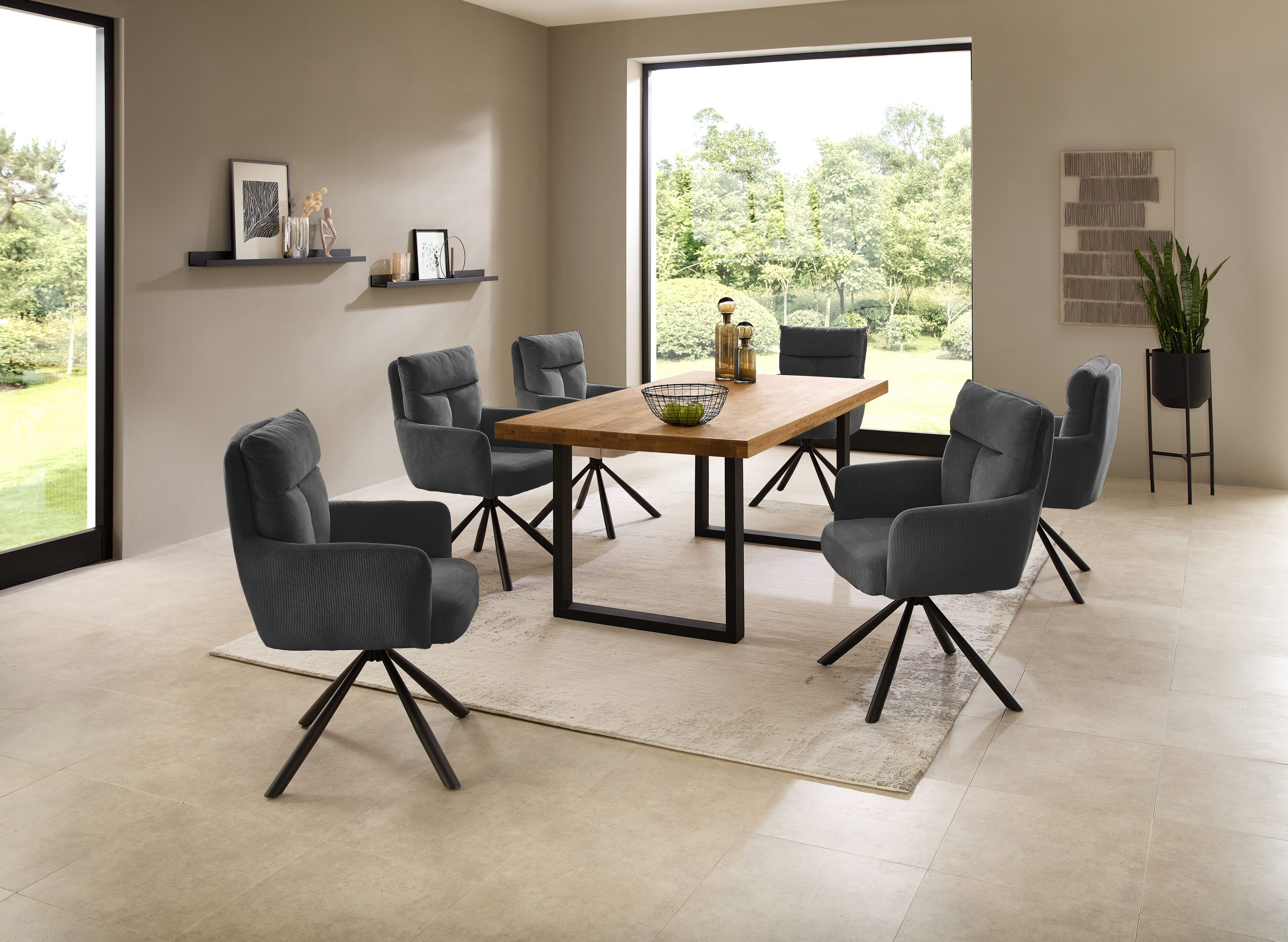 Stolkom Eettafel Chris eettafel eik massief hout, BxHxD 110x47x70 cm