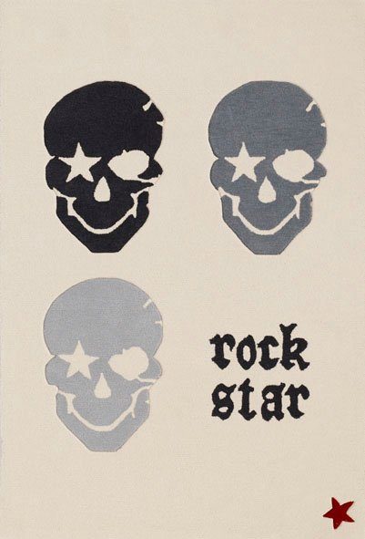 Rock STAR Baby Kindervloerkleed RS2383-2 met de hand gesneden reliëfpatroon, materiaal: 100% polyacryl