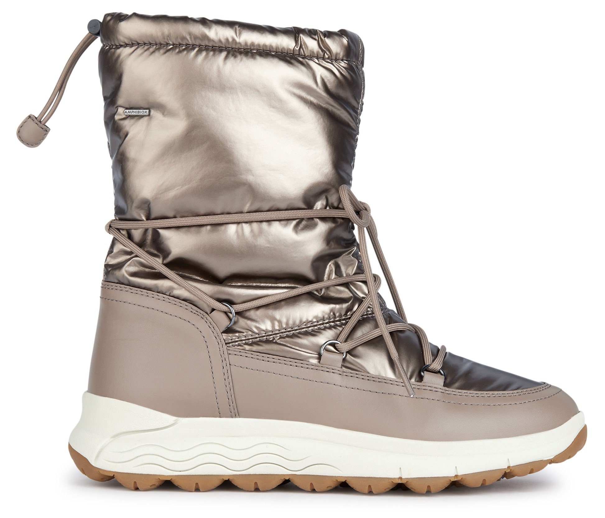 Geox Winterlaarzen D SPHERICA 4X4 B ABX Snow, winter, sleehak, veterschoen in TEX-uitvoering