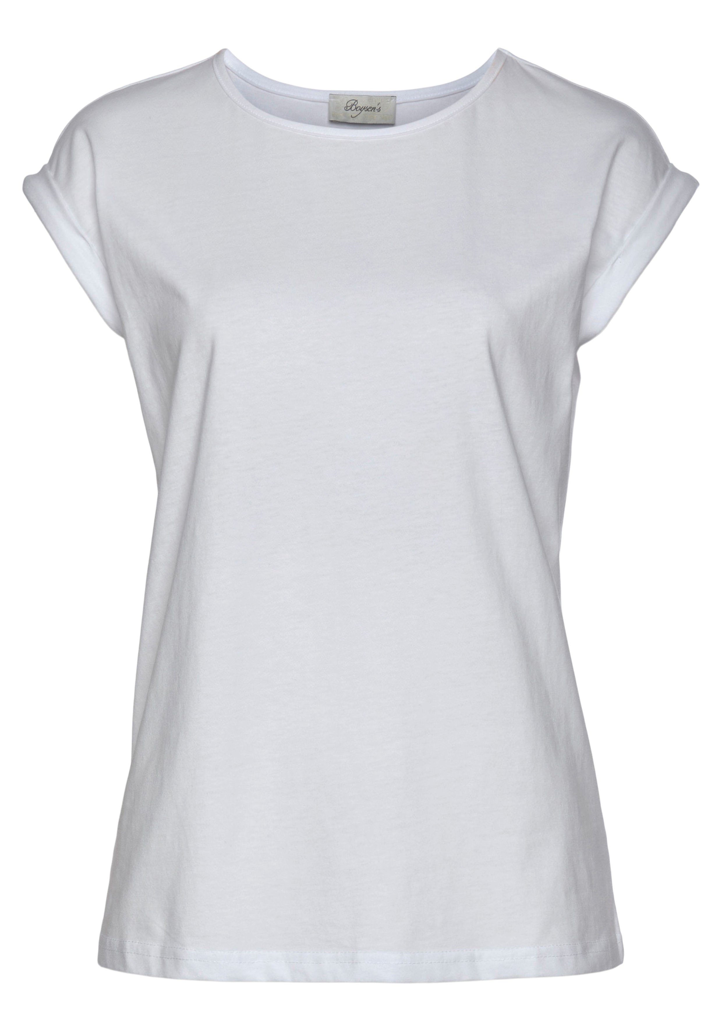 Boysen's T-shirt Korte mouwen, basic, ronde hals, voor vrije tijd en sport (set)