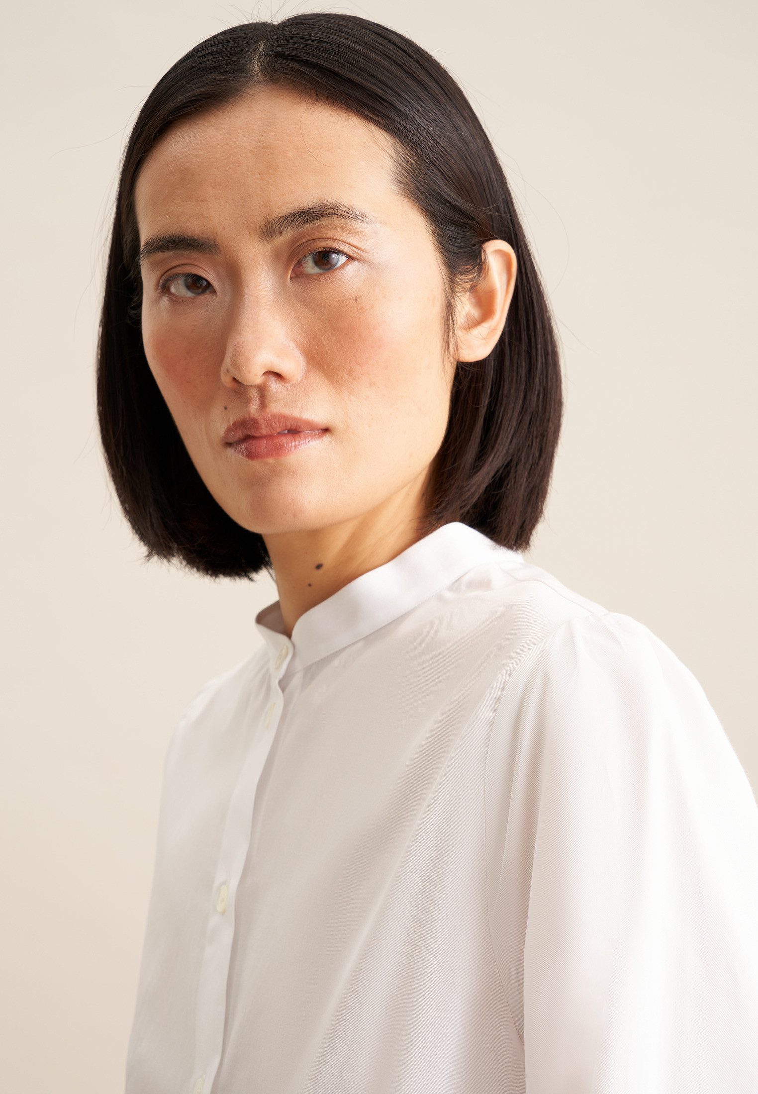 seidensticker Klassieke blouse Zwarte roos Lange mouwen kraag uni