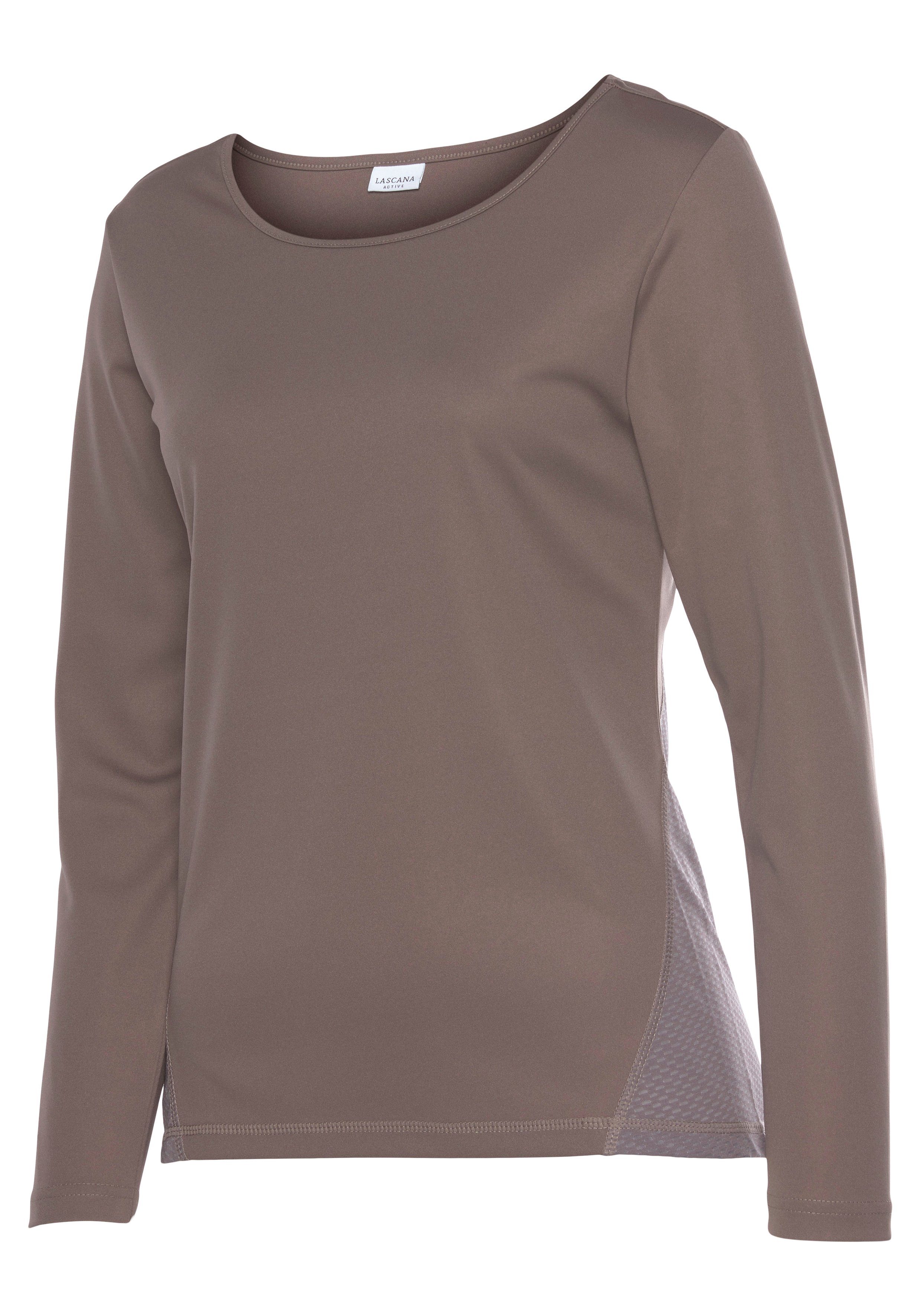 active by Lascana Functioneel shirt met mesh-inzet