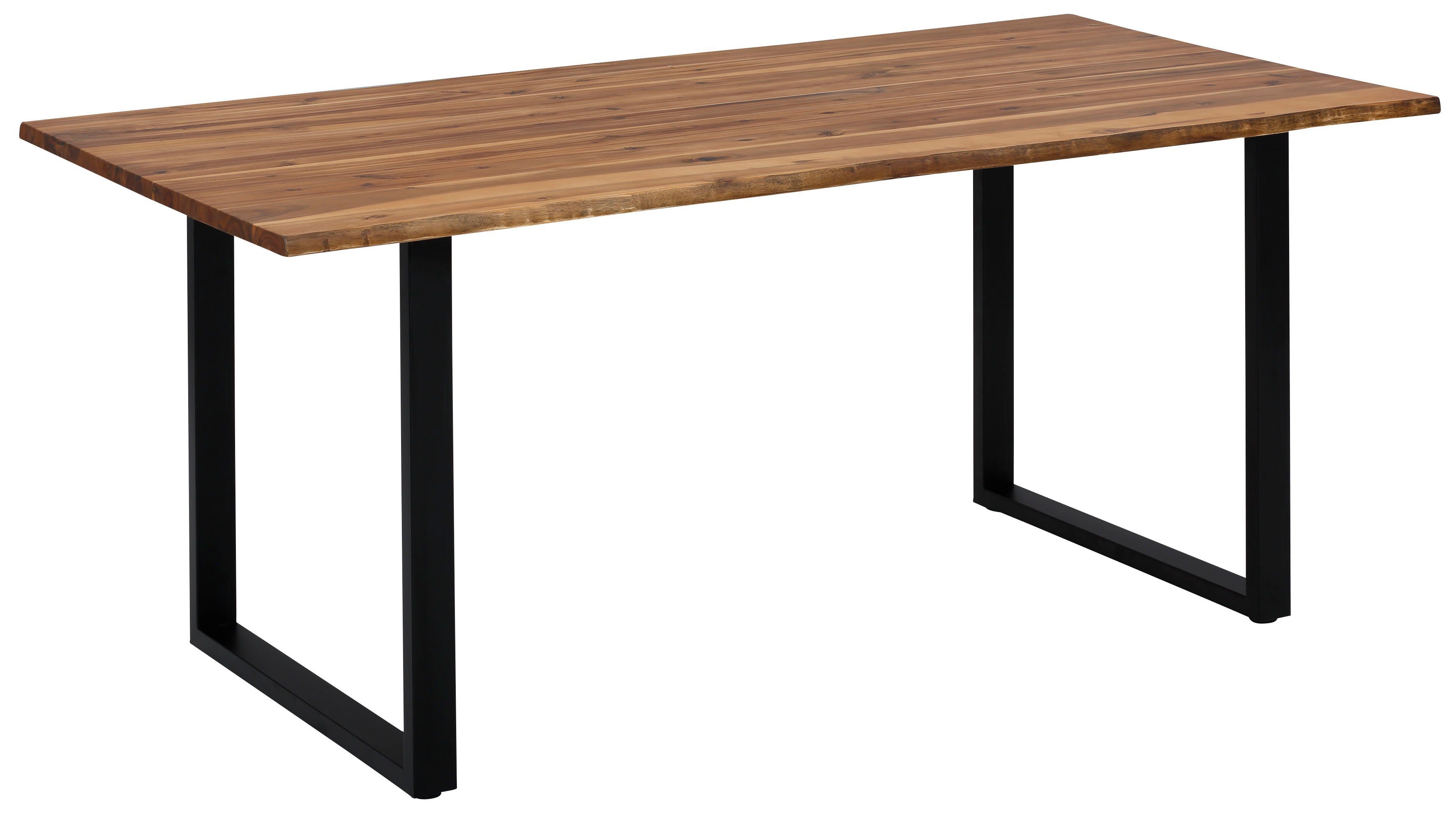 Home affaire Tafel met hout Jenny I Massief hout, dikte van het tafelblad 26 mm, in verschillende afmetingen rechthoekige tafels maat 180 cm x 76 cm