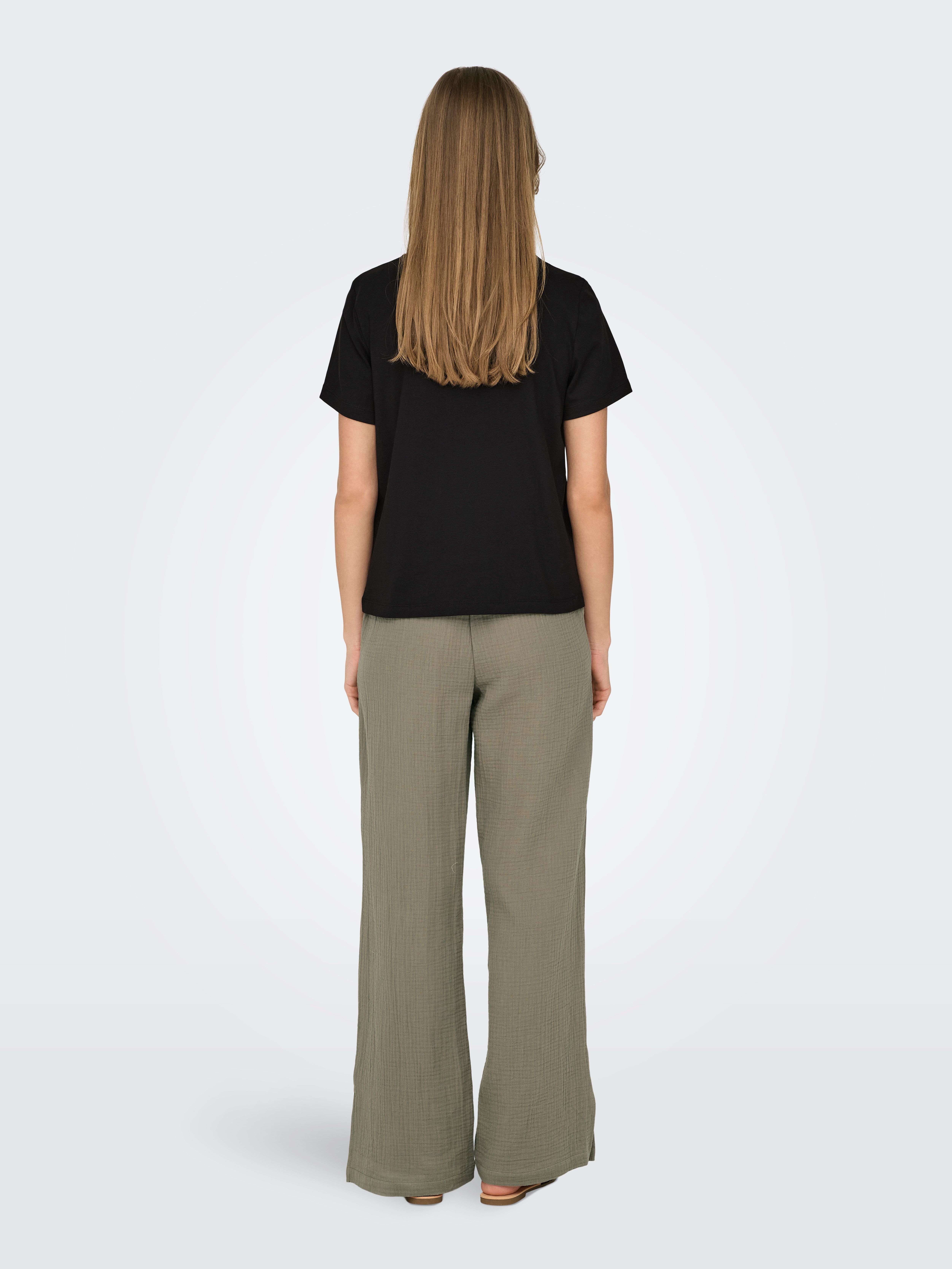 JDY Shirt met korte mouwen JDYSELMA S/S CROCHET POCKET TOP JRS NOOS