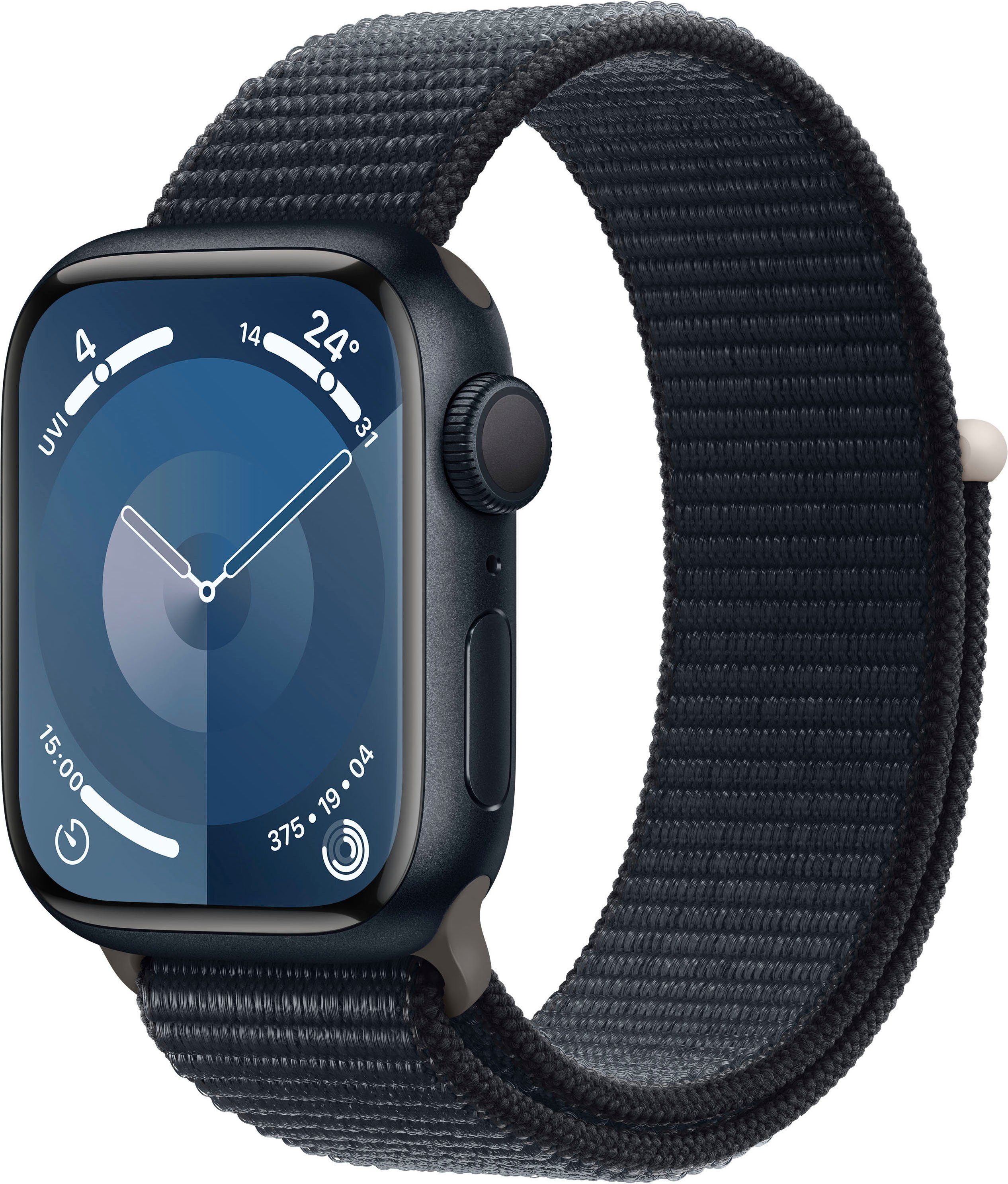 Apple Watch Series 9 GPS 41 mm Aluminium kast Sport loop Midnight