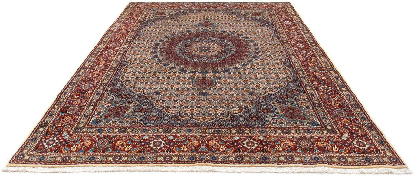 morgenland Wollen kleed Moud velden rosso scuro 292 x 204 cm Uniek exemplaar met certificaat