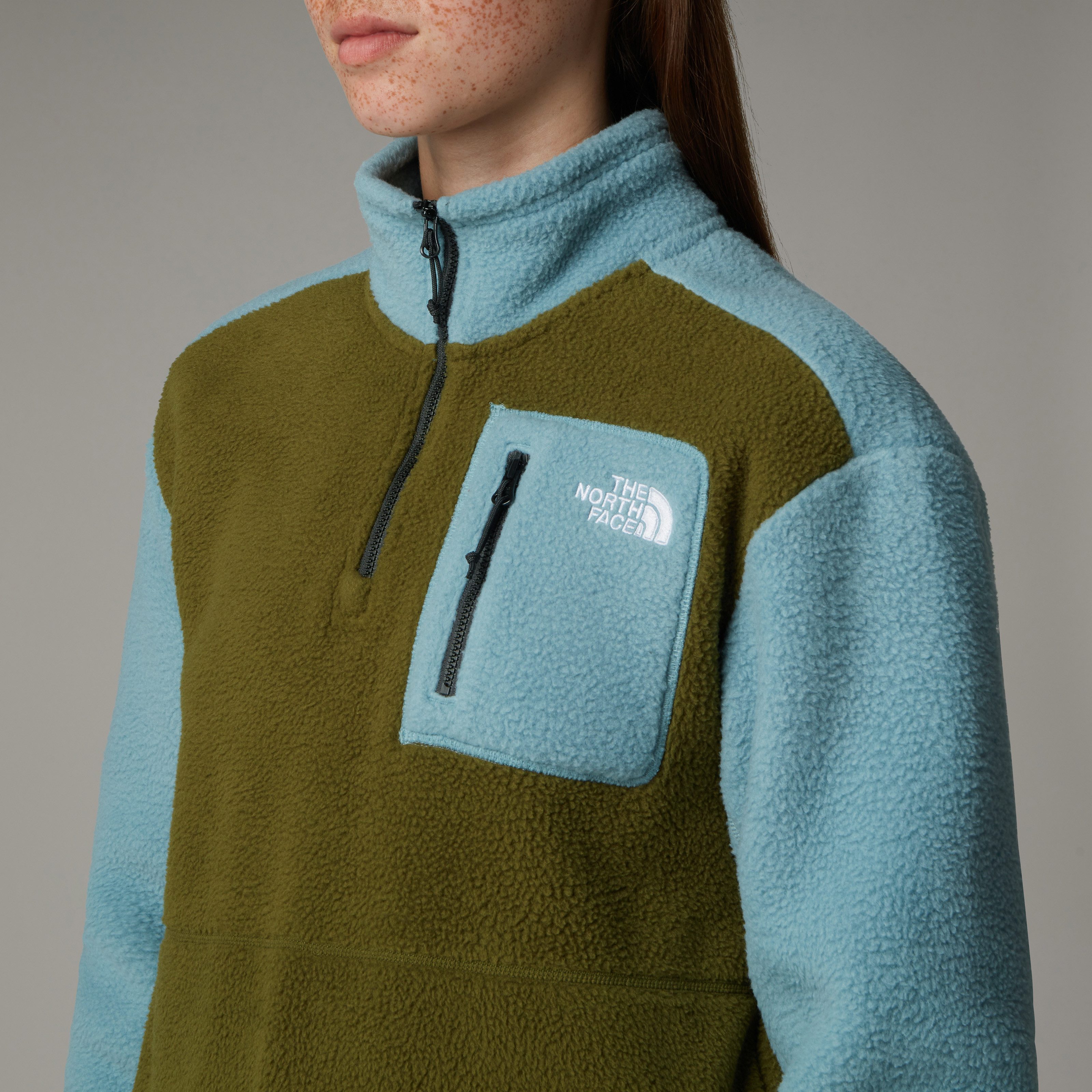 The North Face Tricot-fleecetrui Yumiori fleecejack met 1/4 lange rits voor dames (1-delig)