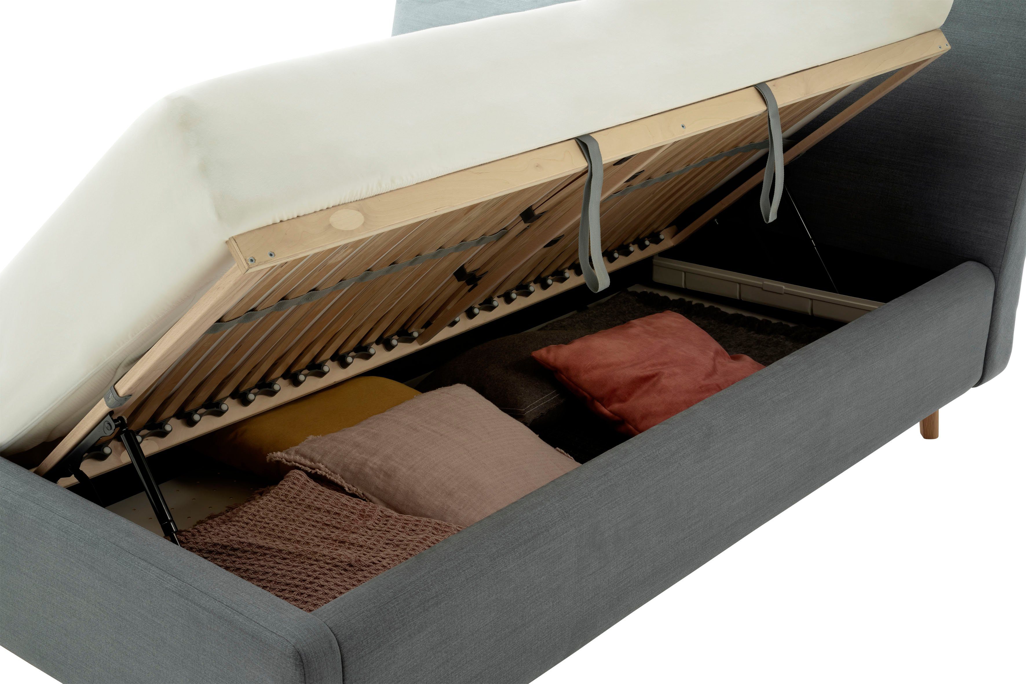 meise.möbel Gestoffeerd bed Mila met bedkist