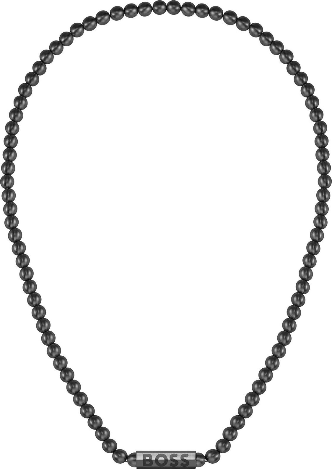 Boss Edelstalen ketting SPHERE, 1580656, 1580657 heren kettingen & hangers zwart