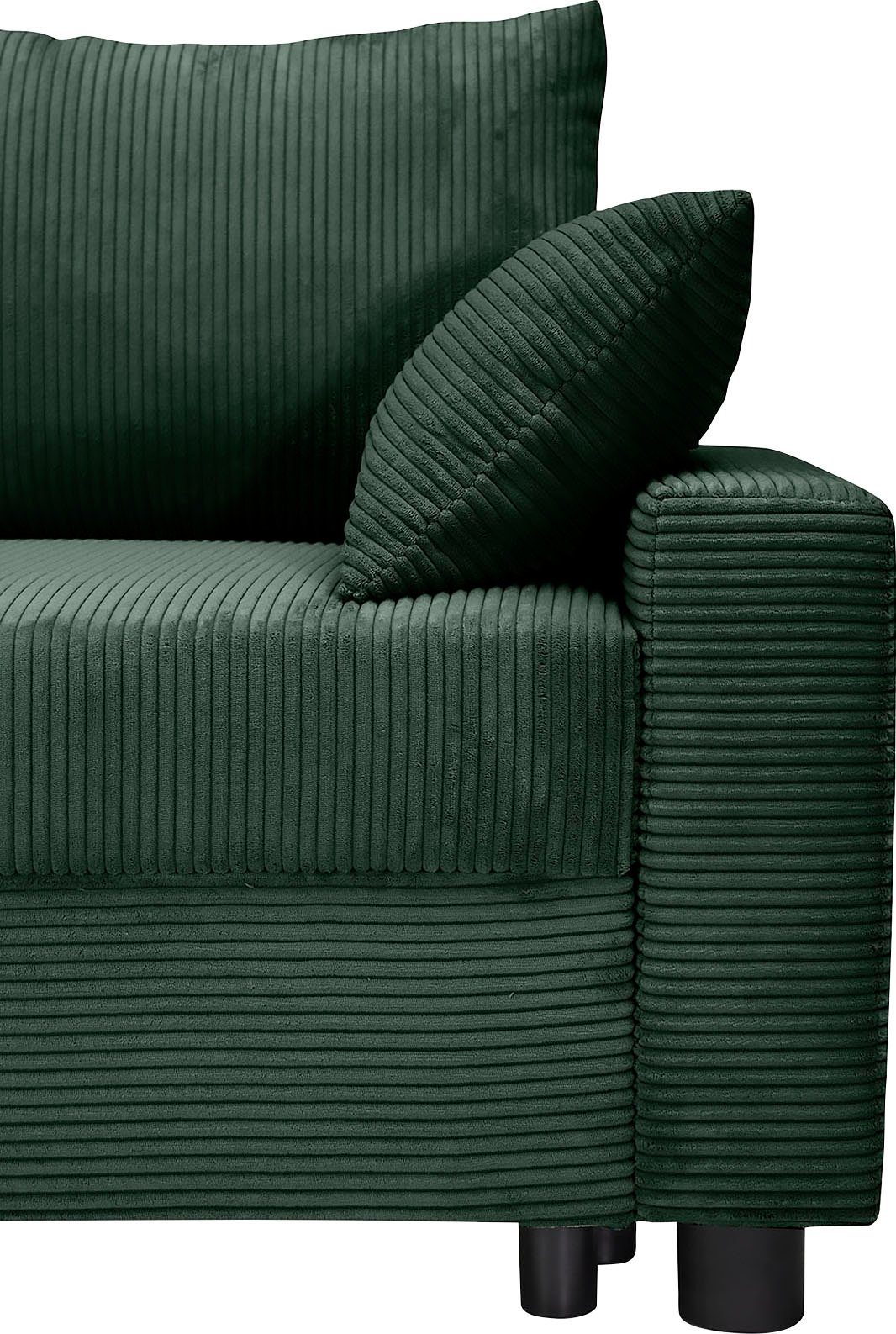 COLLECTION AB Hoekbank Parma L-vorm met slaapfunctie en bedlade, inclusief kussens, bonell-federkern