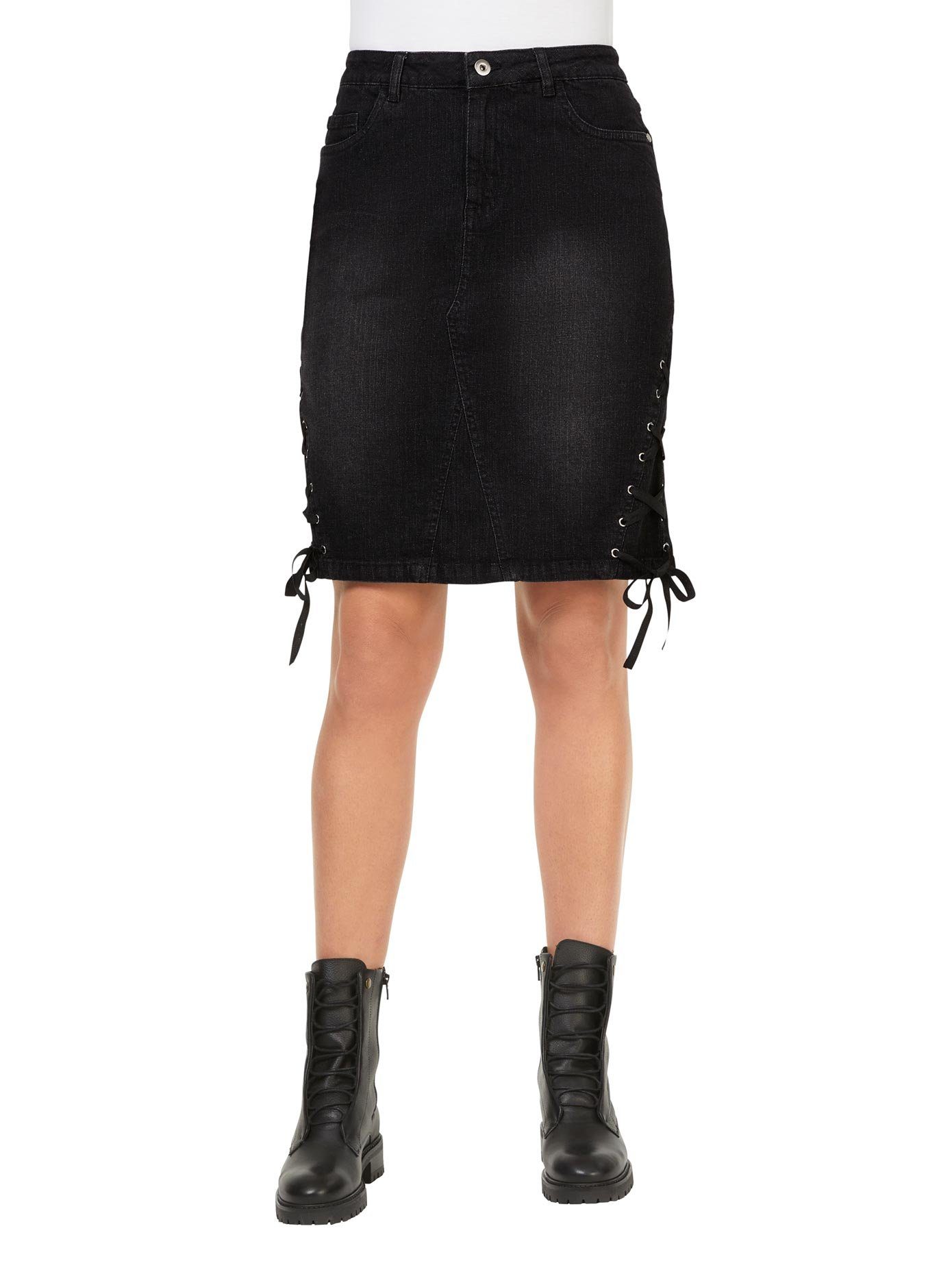 heine Jeans rok dames spijkerrokken maat 46 zwart
