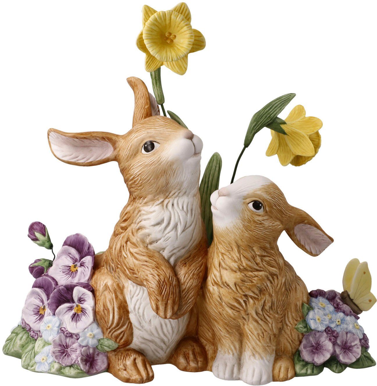 Goebel Paashaas Ontwakend voorjaar Verzamelfiguur, konijnenpaar met bloemen (1 stuk)