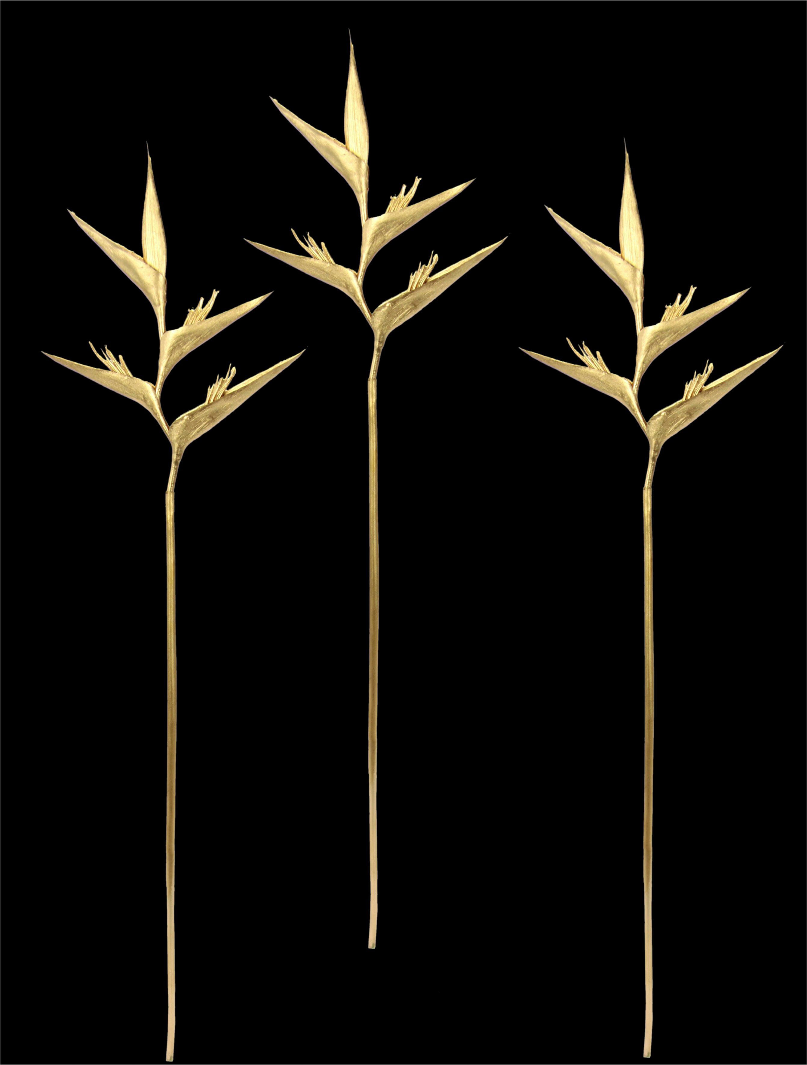 I.GE.A. Kunstbloem Heliconia Exotische decoratieve tak, tropische bloem, 3-delige set (3 stuks)