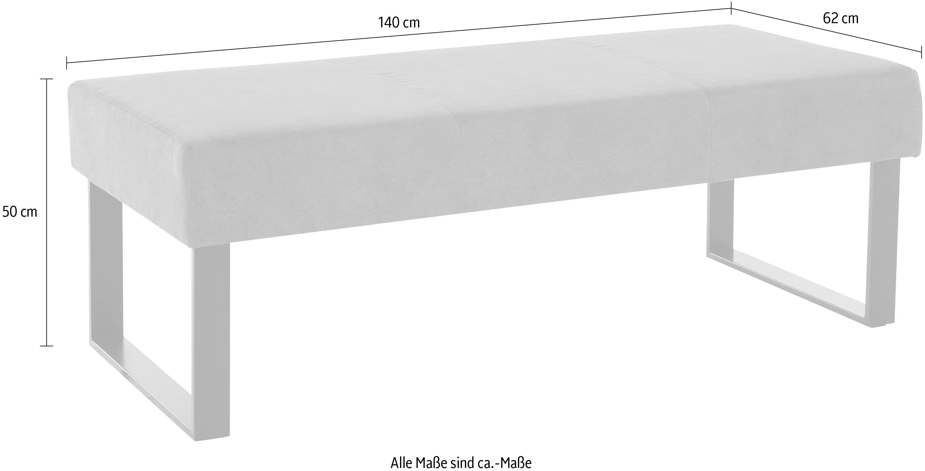 Home affaire Zitbank Oliver Breedte 140 cm, met metalen frame
