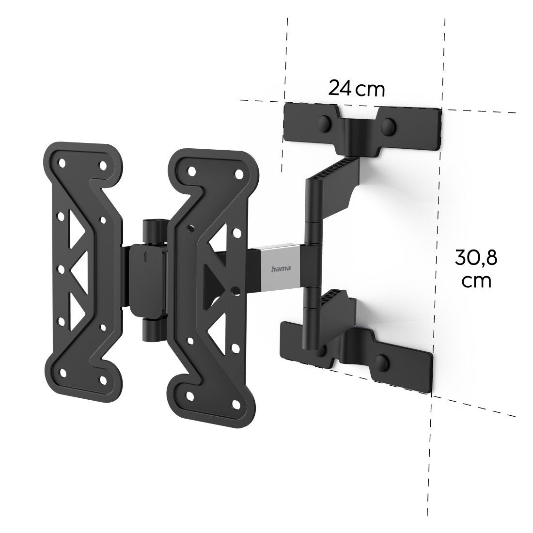 Hama Tv-wandhouder Beugel, draaibaar, kantelbaar, extra plat van 48 - 122 cm