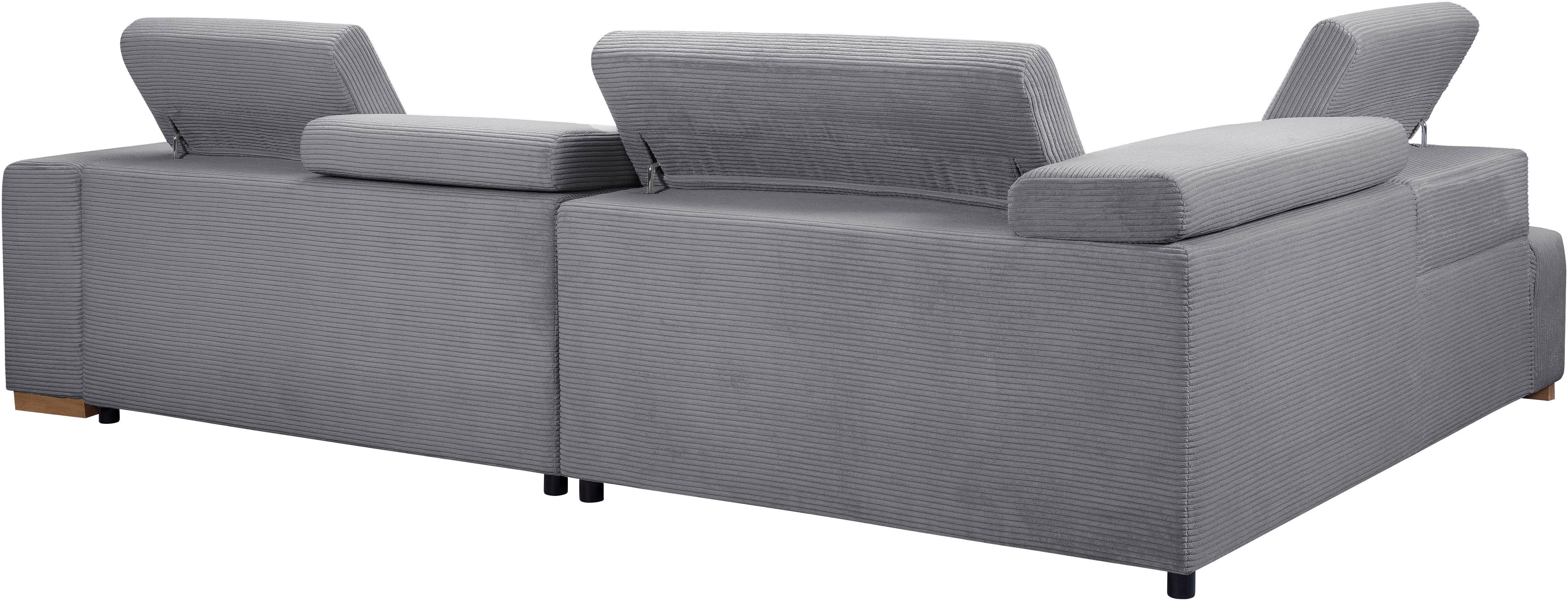 exxpo - sofa fashion Hoekbank Elianos, hoog zitcomfort, verfijnde kruisstepping in de zitting, L-vorm