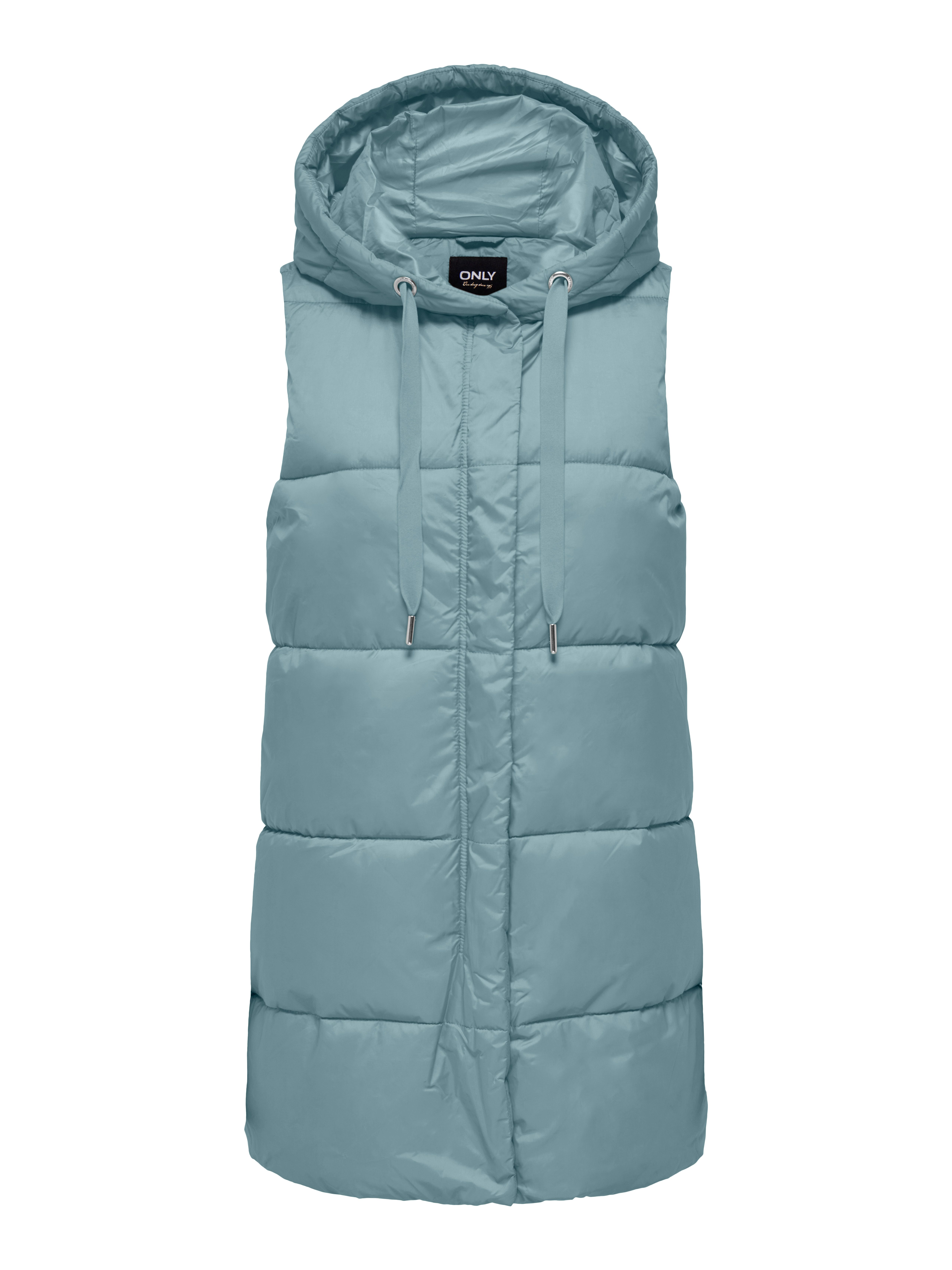 Only Bodywarmer ONLASTA – Lange gewatteerde bodywarmer met capuchon voor koude dagen