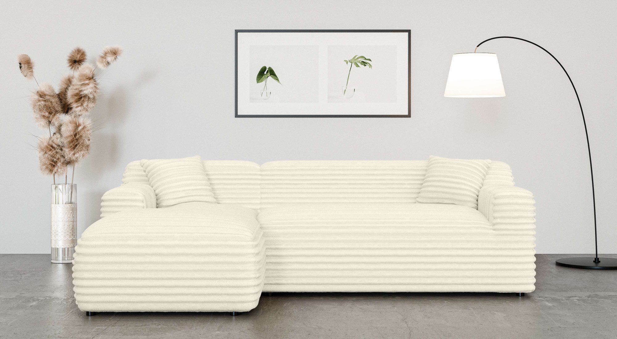 Home affaire Hoekbank LILLIANA Designsofa, L-Form mit Recamiere rechts/links bestellbar L-model
