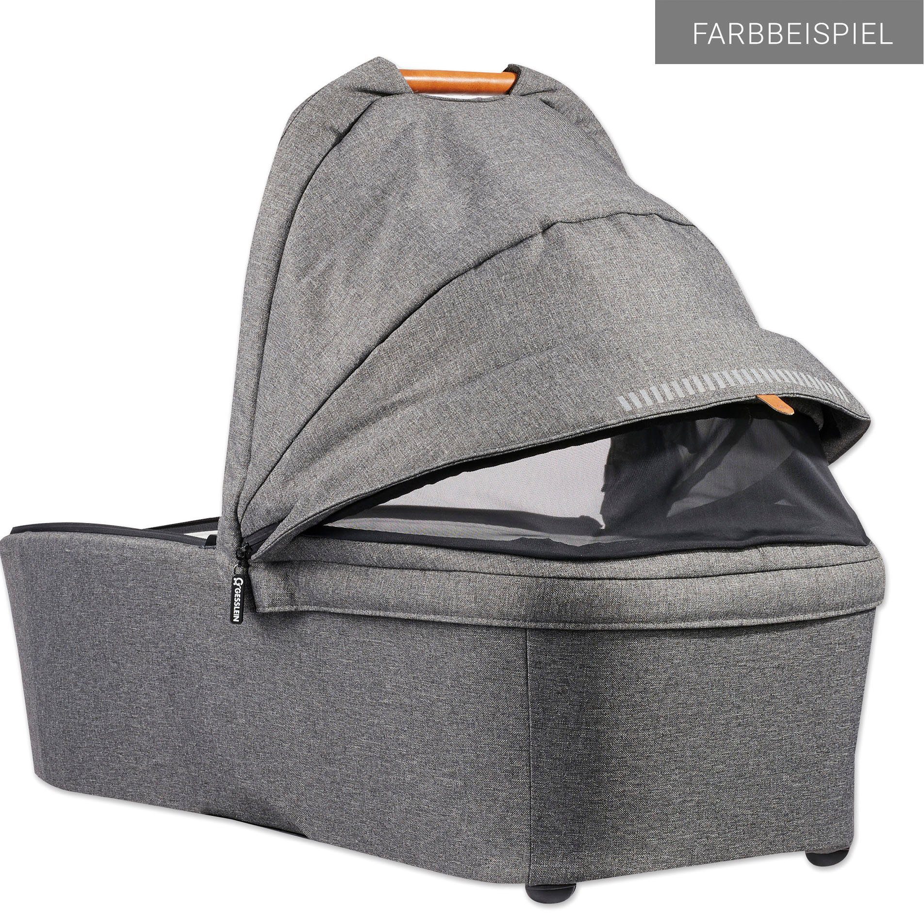 Gesslein Combi-kinderwagen FX4 Soft+ met opzetstuk Life, zwart/tabak, zand