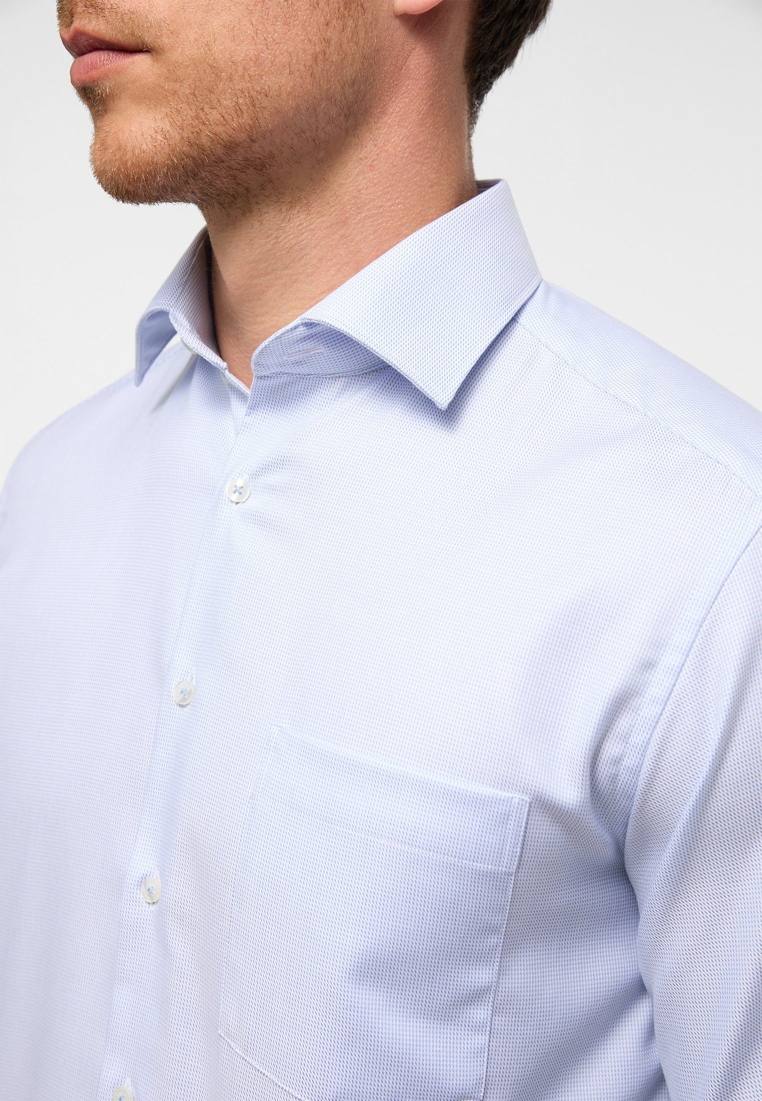 Eterna Overhemd met lange mouwen MODERN FIT NON IRON (strijkvrij)