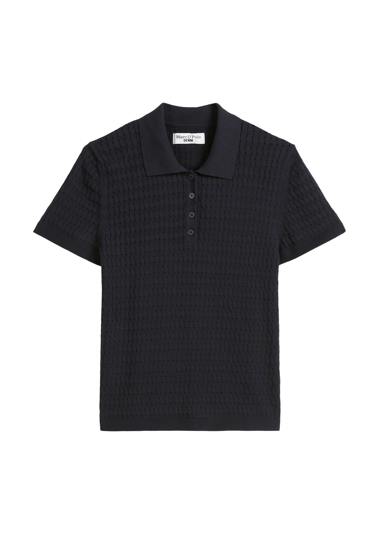 Marc O'Polo DENIM Poloshirt van breisel, modieus patroon, regular