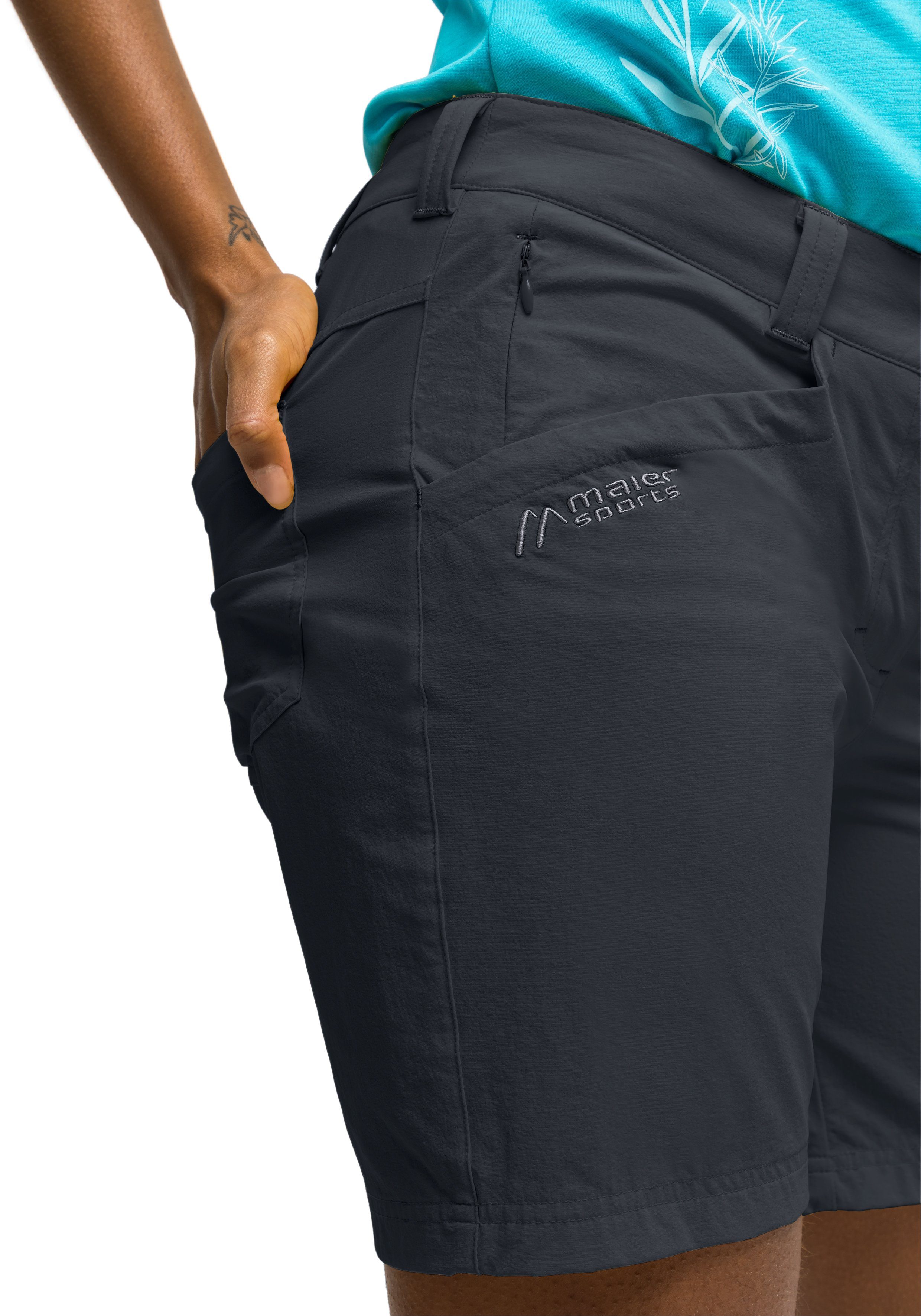 Maier Sports Functionele short Lulaka Shorts Dames shorts, korte wandelbroek, outdoorbroek met 4 zakken, regular fit