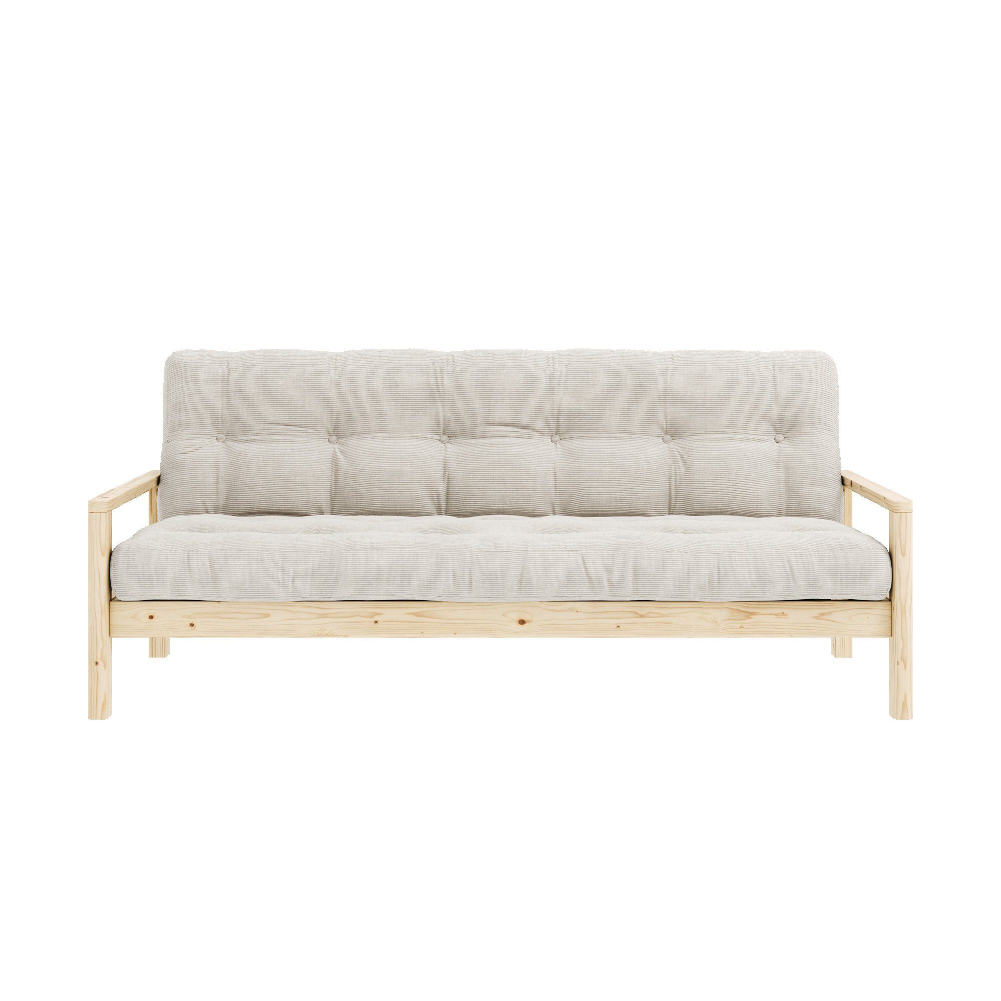 Karup Slaapbank Knob met futonmatras, verschillende kleuren, fsc-gecertificeerd, dennenhout beige, slaapbanken