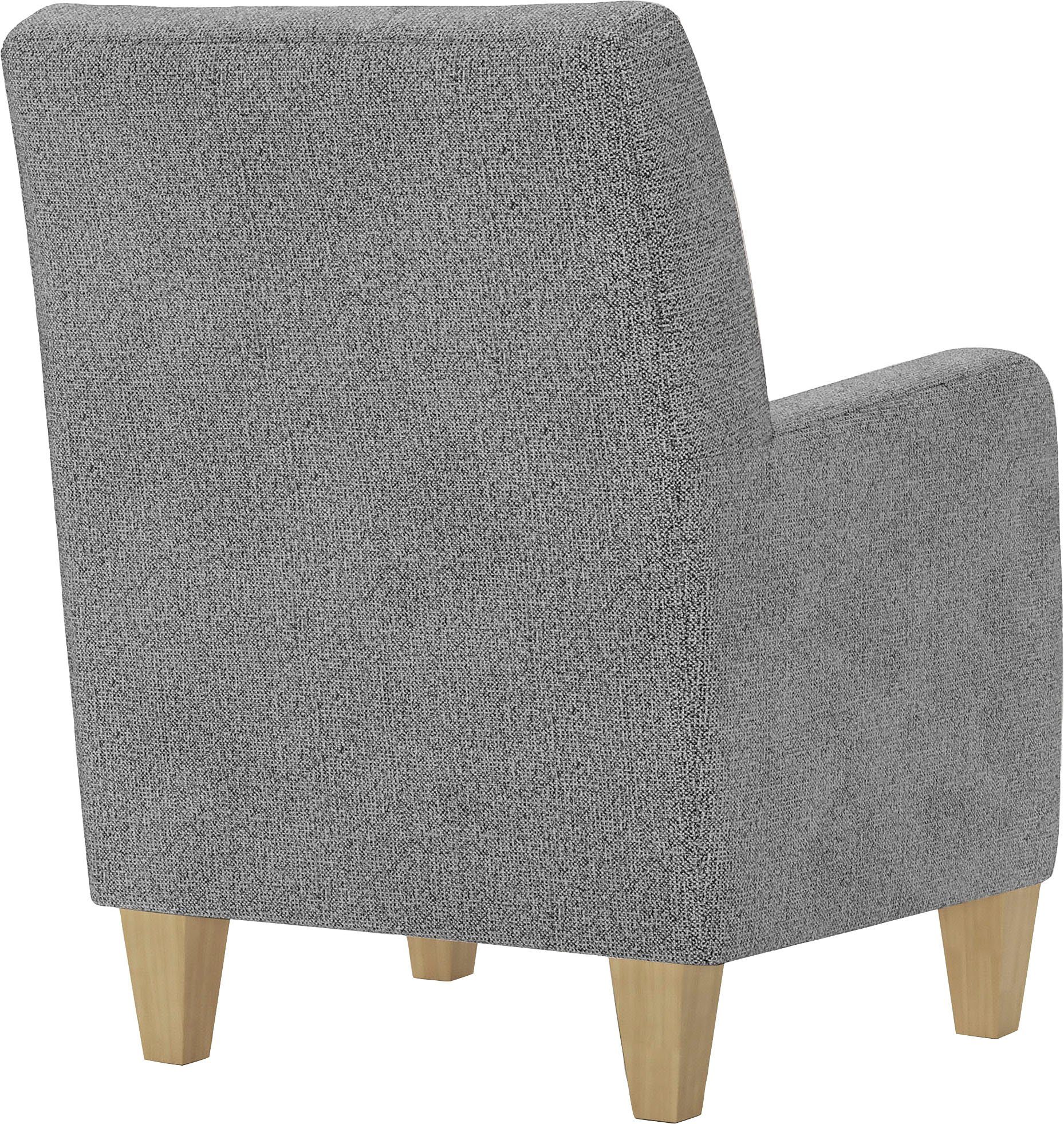 Home affaire Fauteuil Viva met binnenvering, met beukenhouten poten