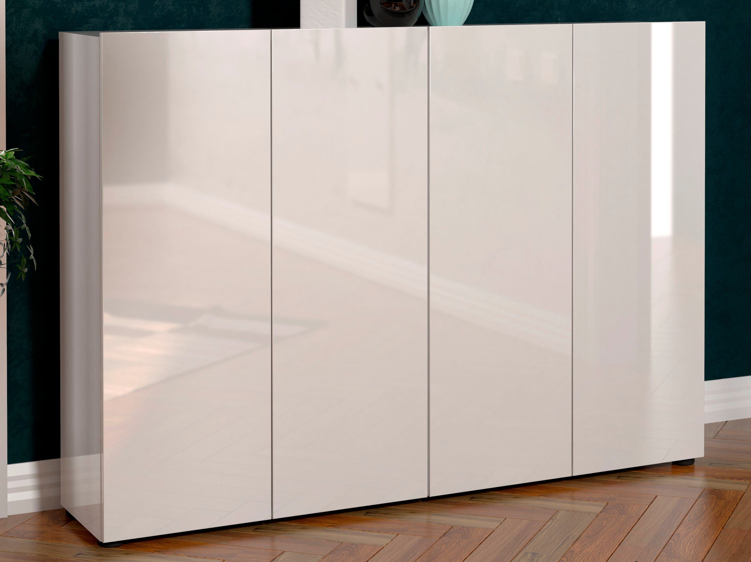 INOSIGN Schoenenkast Mister Breedte 160 cm, 4 deuren, hoogglanslak