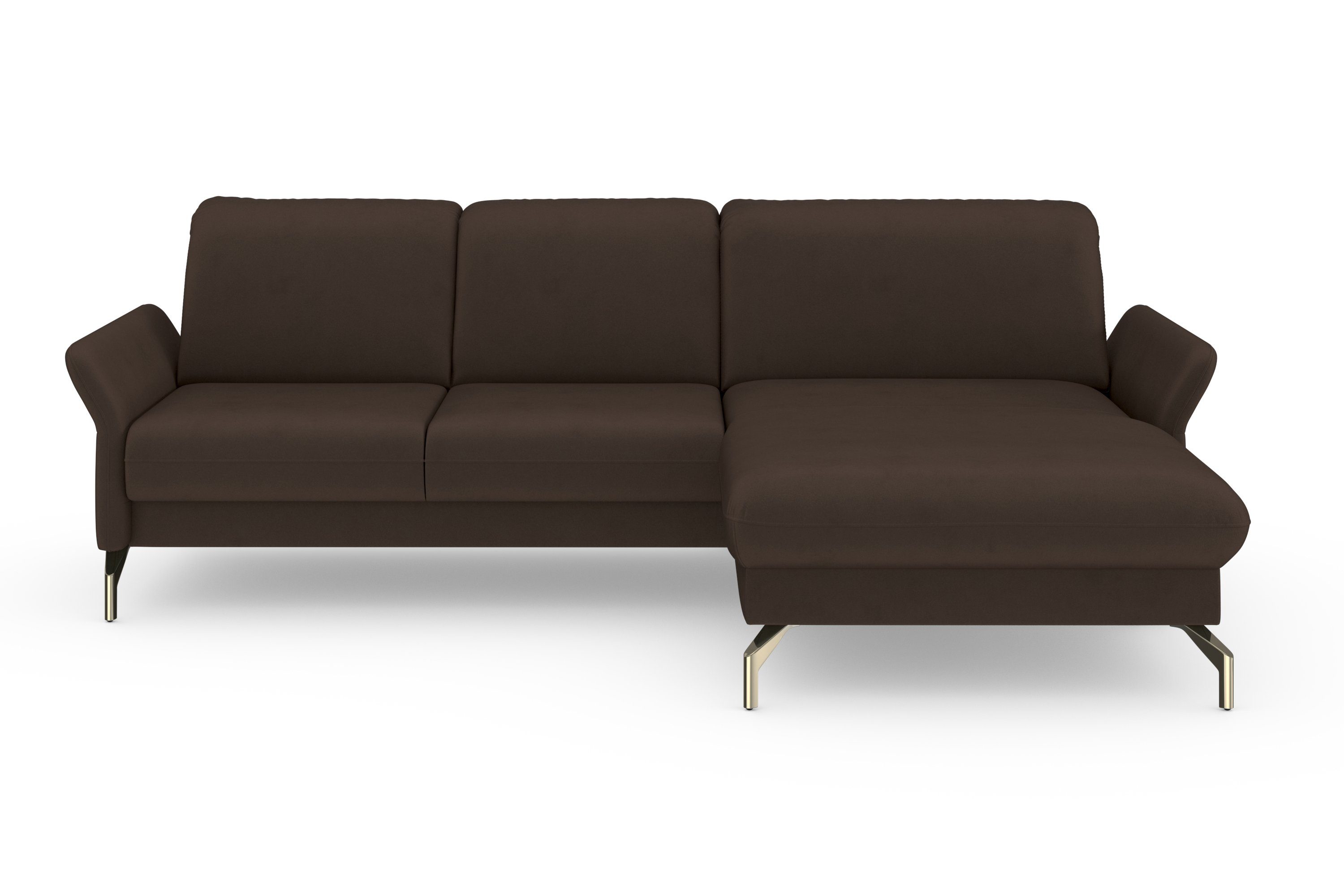 sit&more Hoekbank Fashion L-vorm naar keuze met verstelbare hoofdsteun, uittrekzitting, motorisch, nikkel poten