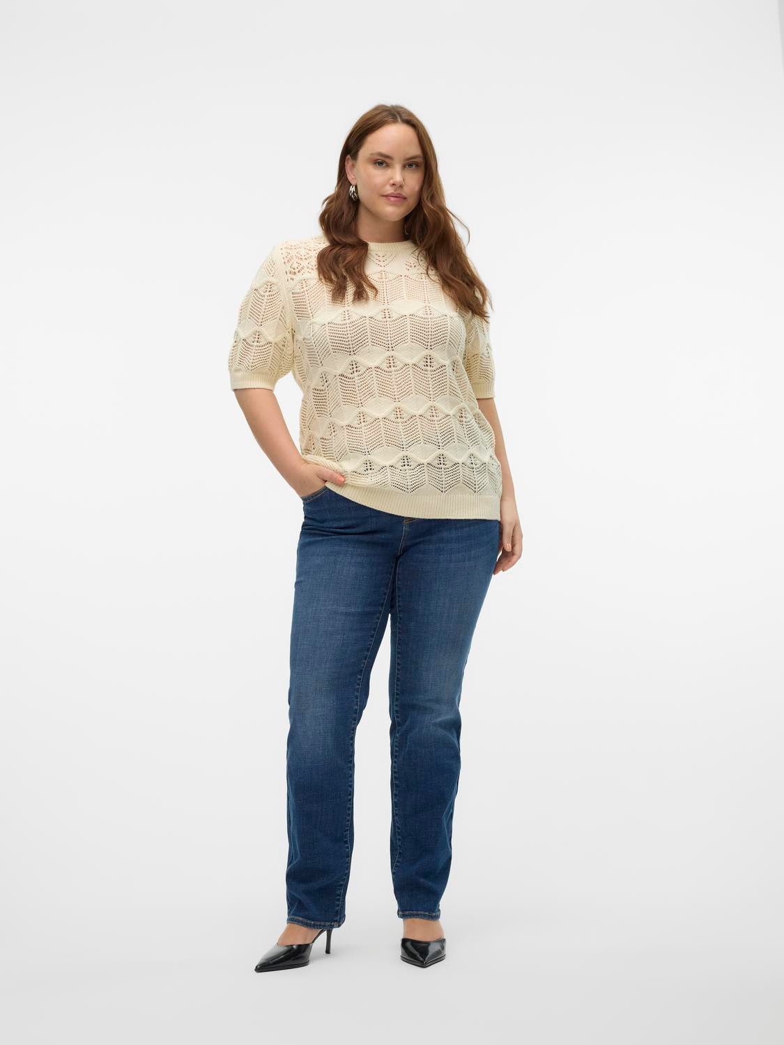 Vero Moda Curve Straight jeans VMCFLASH MR STRAIGHT LI3300 GA CUR NOOS