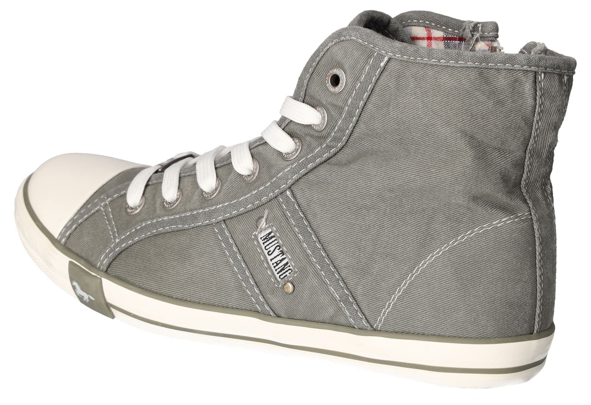 Mustang Shoes Sneakers high top-sneaker, veterschoen met label in de loopzool