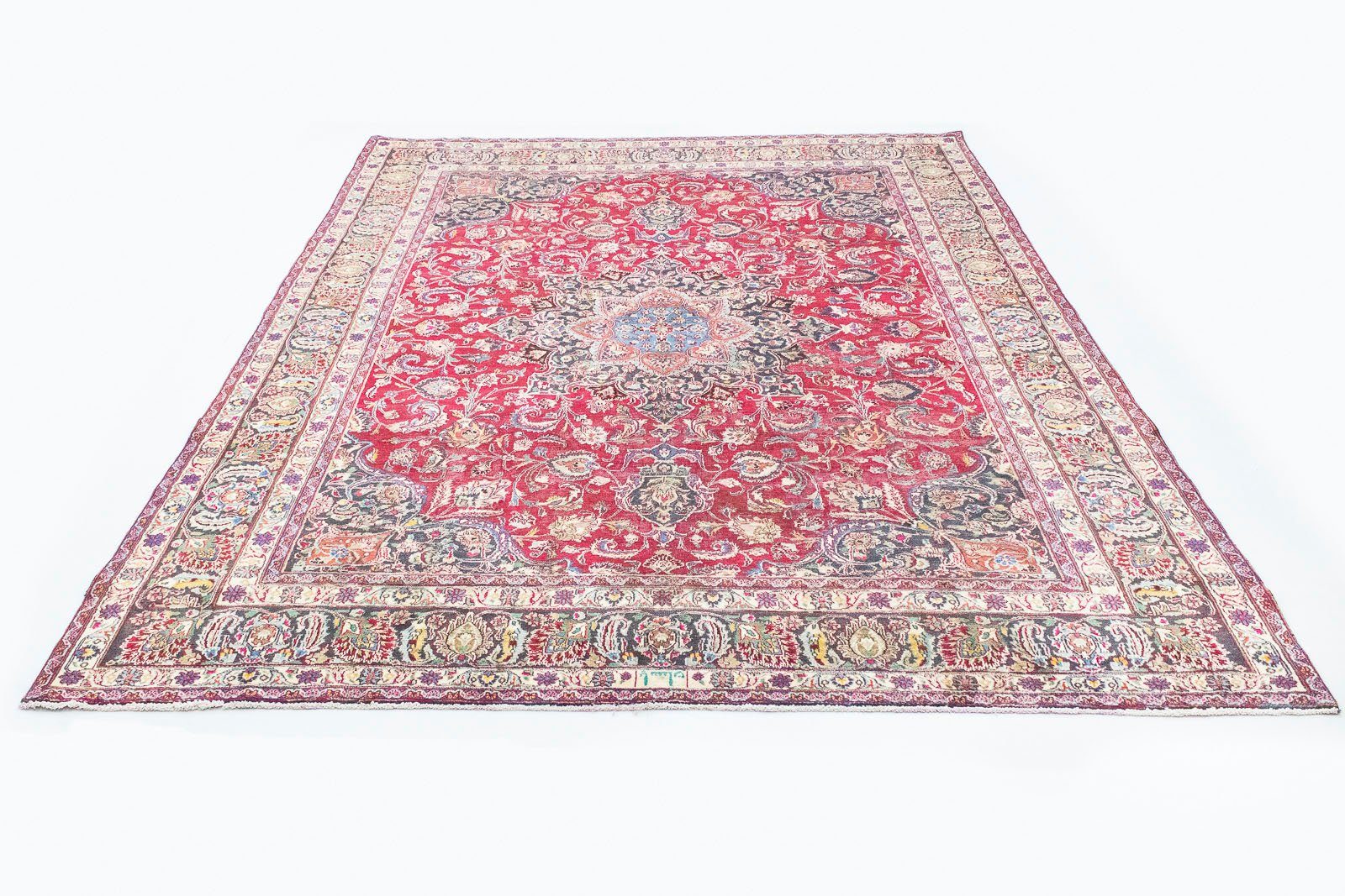 morgenland Wollen kleed Keshan Teppich handgeknüpft rot-Perserteppich - Keshan - 377 x 282 cm - rot