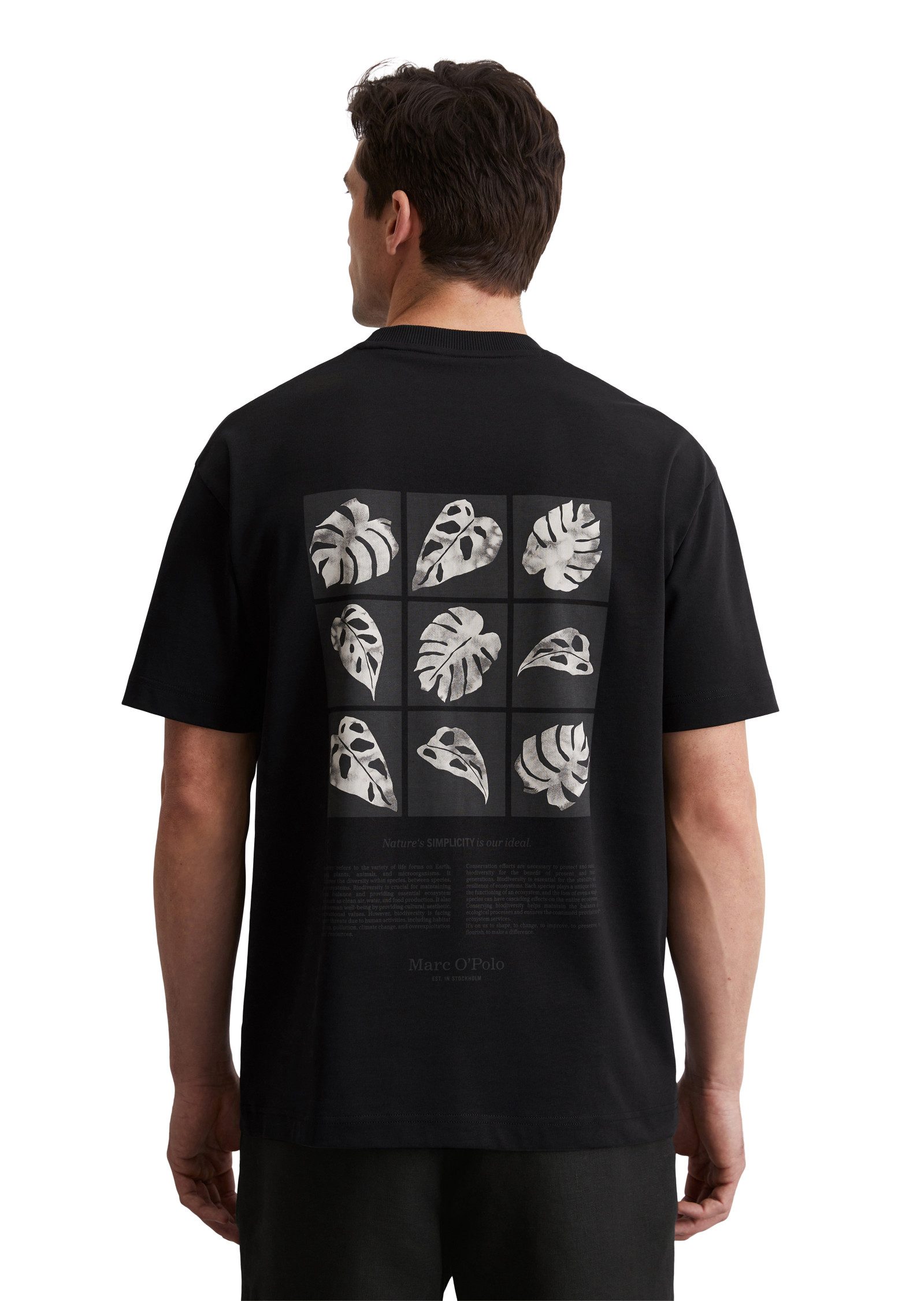 Marc O'Polo T-shirt met grote print op de rug