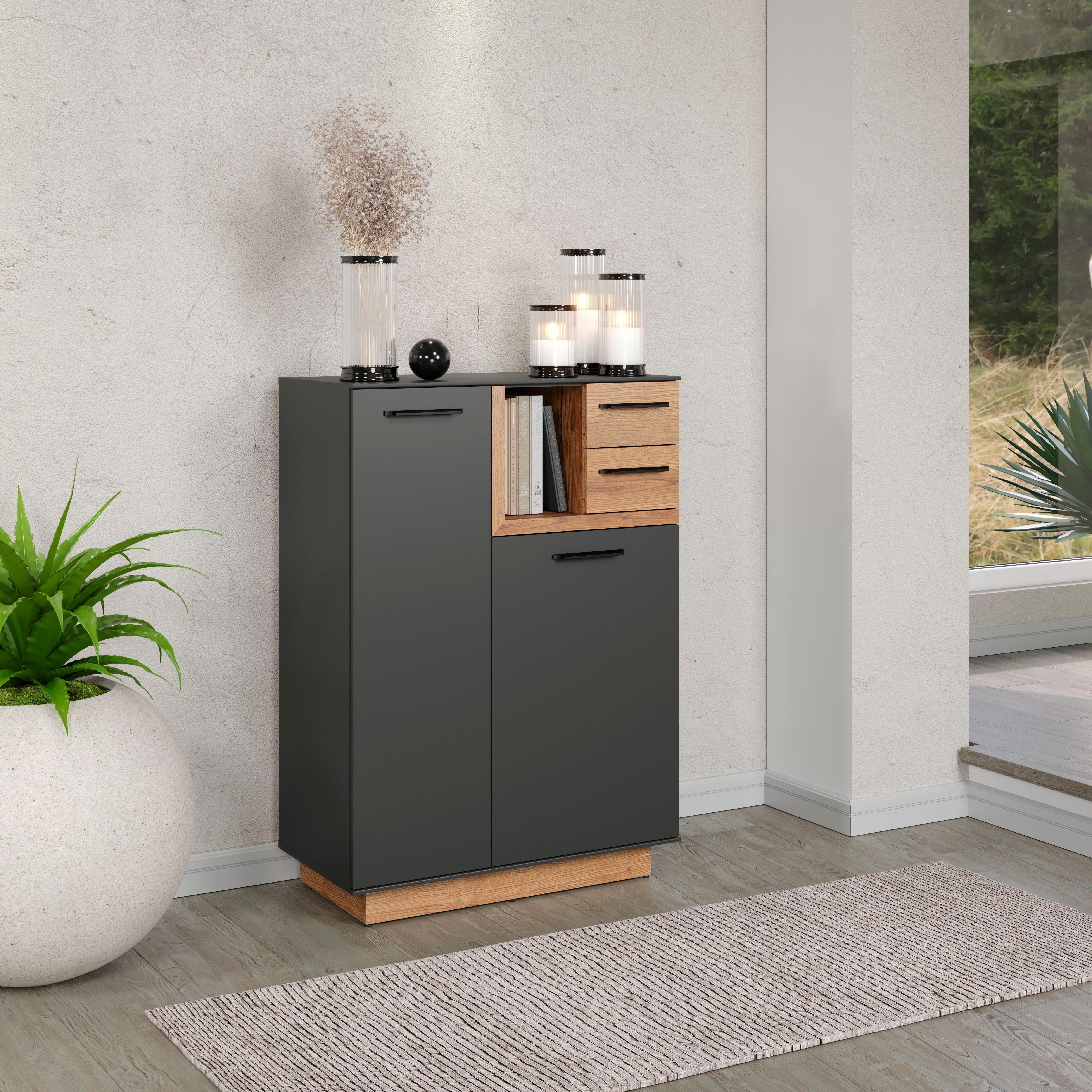 INOSIGN Kast Premont Afm. BxHxD ca.: 80x113x40 cm, soft-closetechniek, kapstokken/schoenenkast (1 stuk)