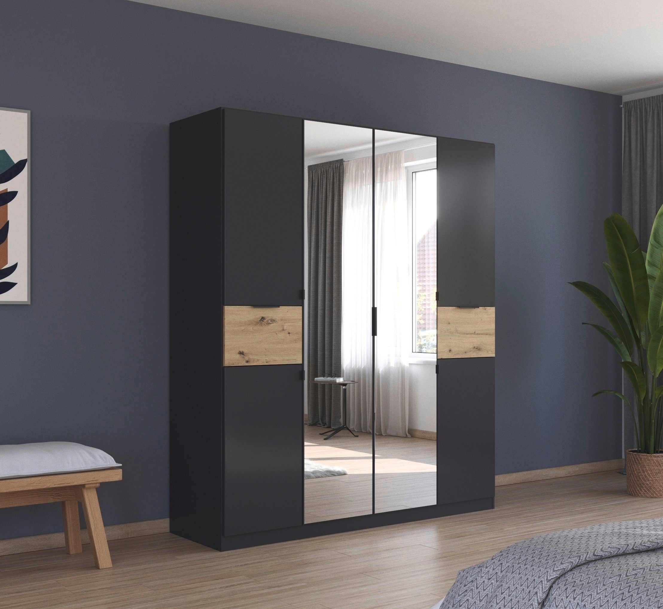 rauch Draaideurkast Kledingkast kast garderobe waskast TICAO met 2 ruime lades, veel opbergruimte made in germany