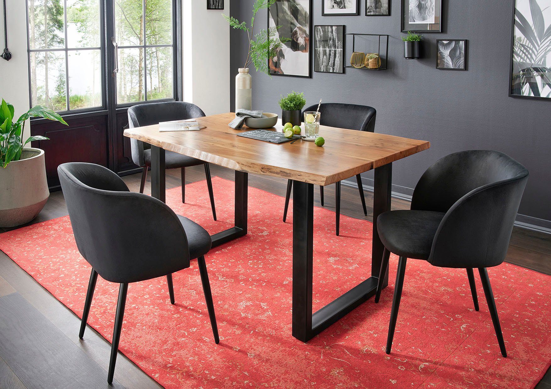 Paroli Eettafel PARDIS Massief acacia hout, in drie breedtes