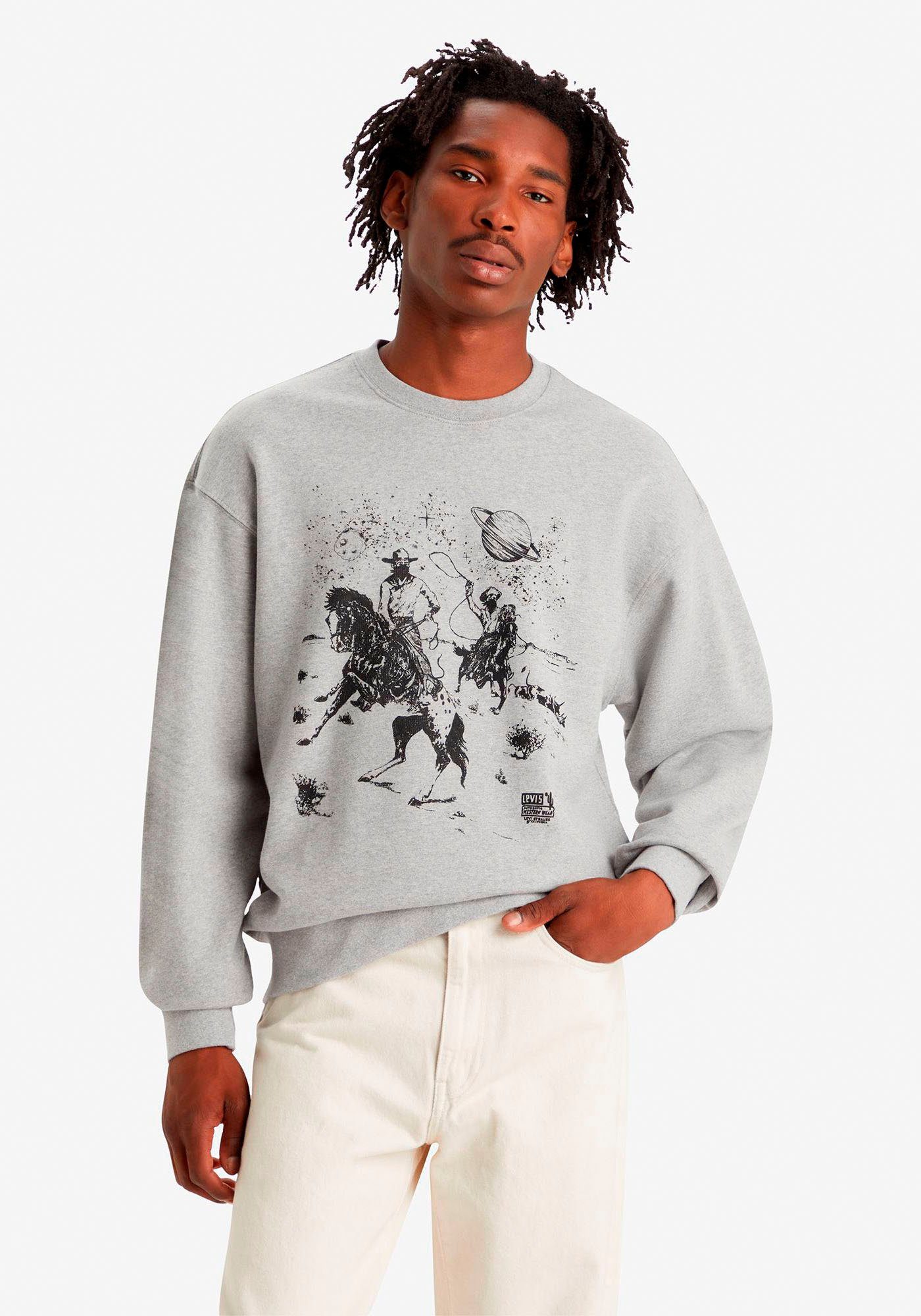 Levi's Sweatshirt RELAXD GRAPHIC CREW GREYS