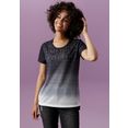 aniston casual t-shirt in verlopende kleuren met opschriften en glinstersteentjes voor - nieuwe collectie grijs
