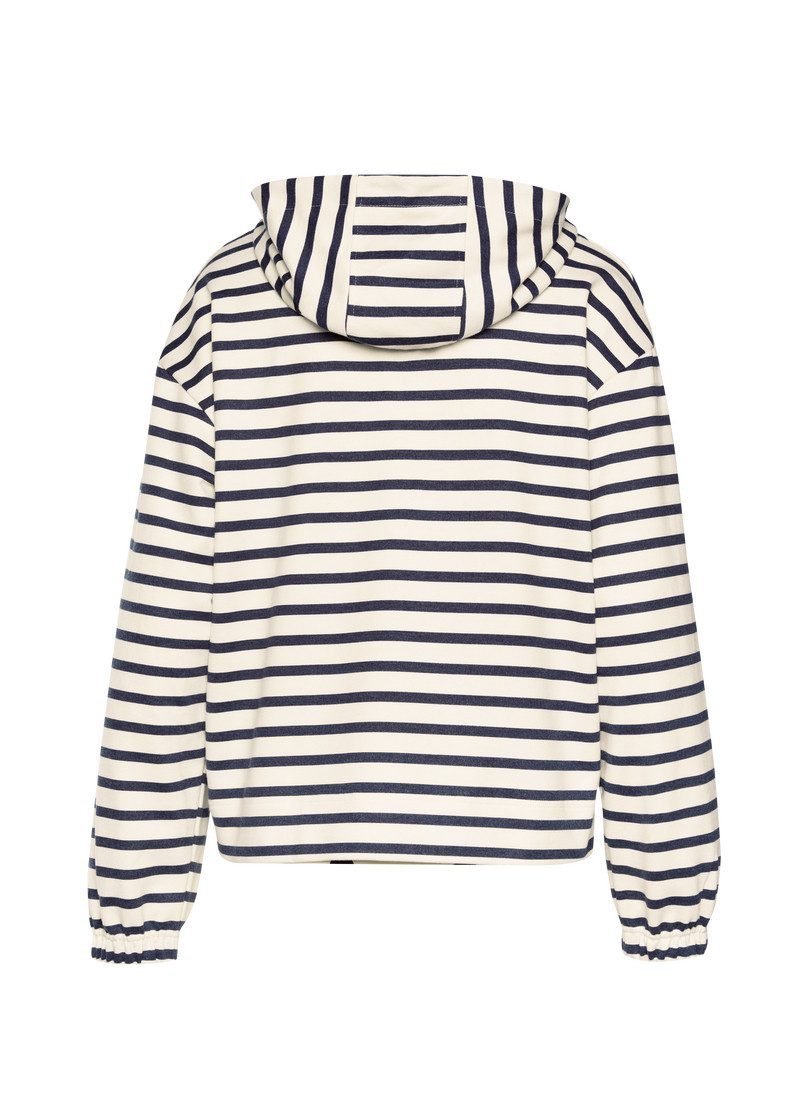 Trigema Hoodie TRIGEMA hoodie met streepjespatroon
