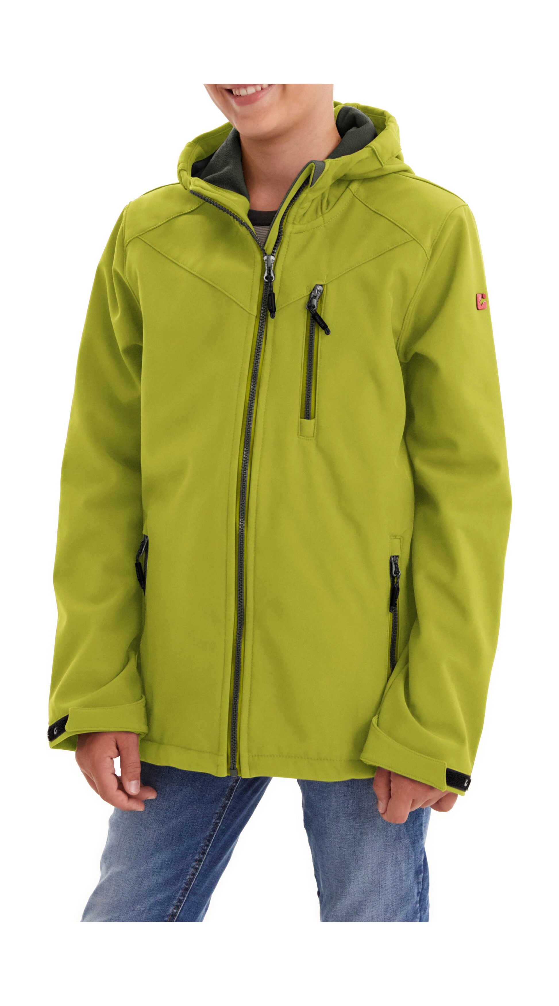 Killtec Softshell-jack Boys softshell-jack Waterafstotende softshelljack met capuchon, fleece en PFAs-vrij