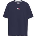 tommy jeans plus t-shirt tjm plus washed badge tee blauw