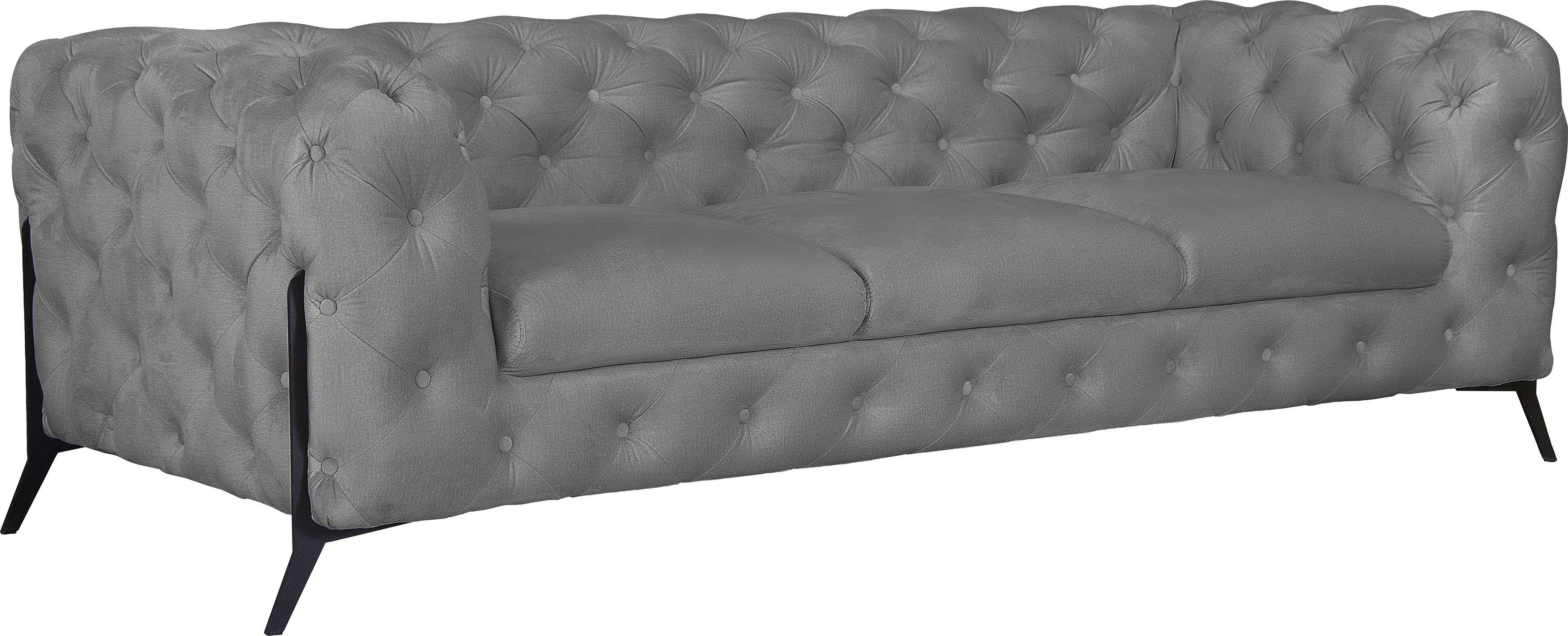 Leonique Chesterfield-bank Amaury luxueuze capitonnage, moderne chesterfield look, kleur van de poten ter keuze