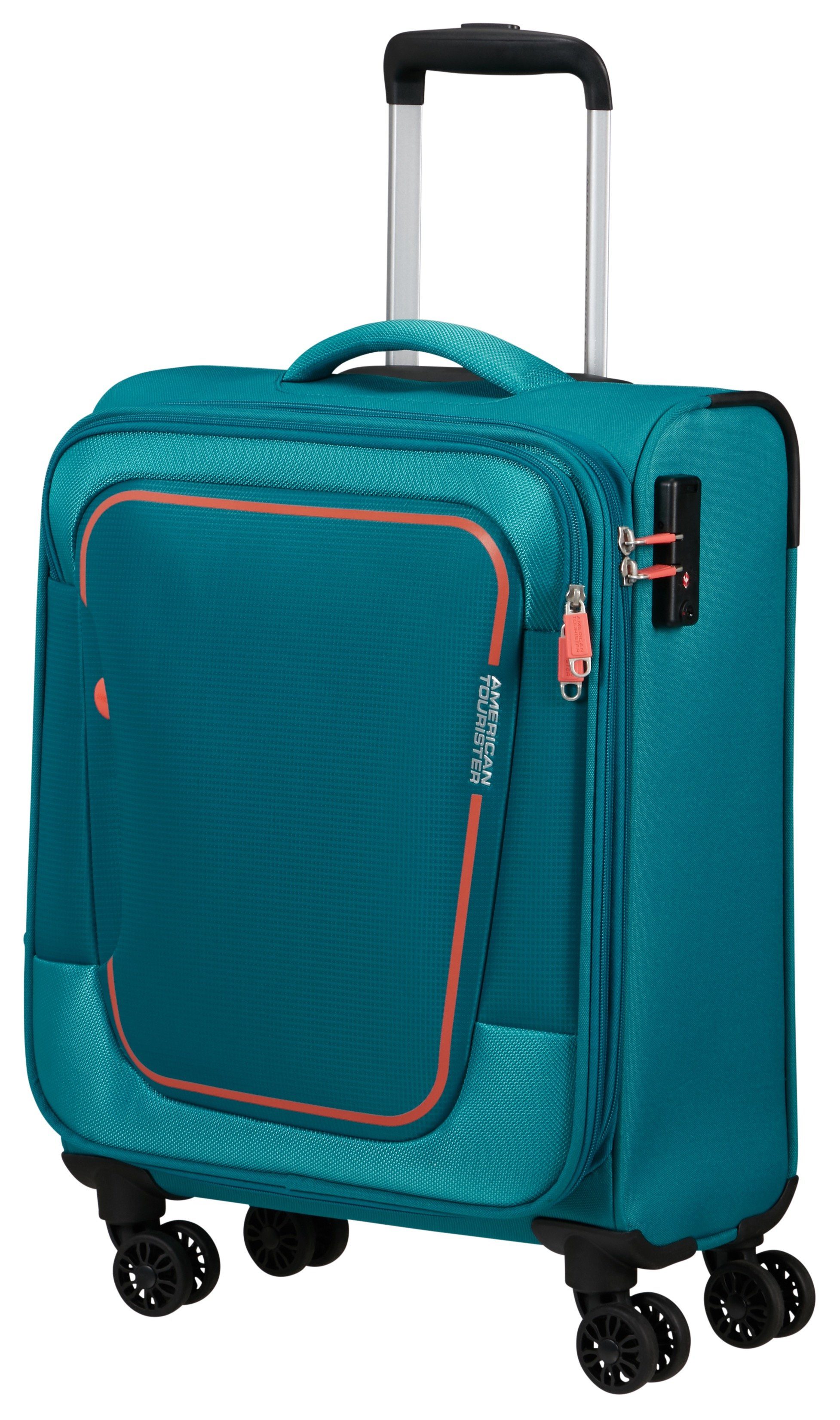 American Tourister® Zachte bagage trolley PULSONIC Spinner 55 Handbagage-koffer, reiskoffer zacht schalen koffer TSA-slot