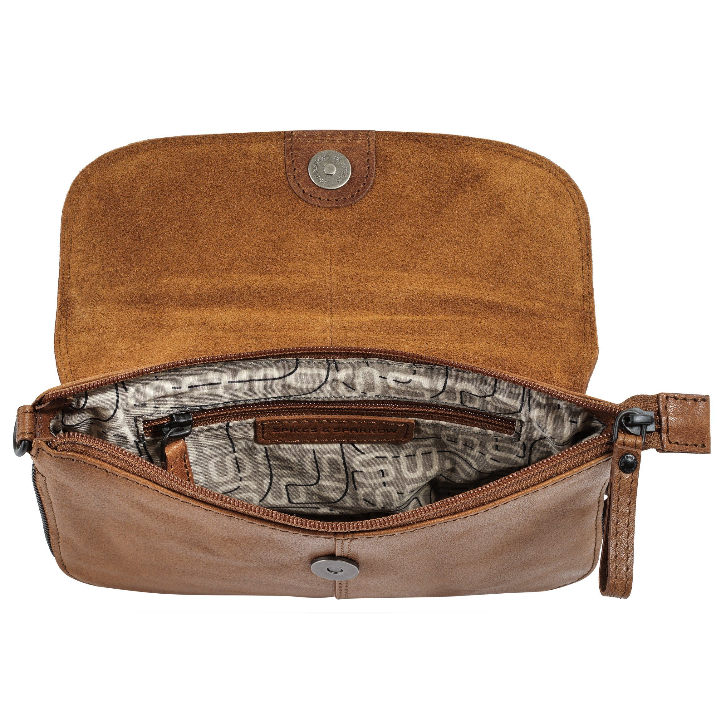 Spikes & Sparrow Schoudertas echt leder
